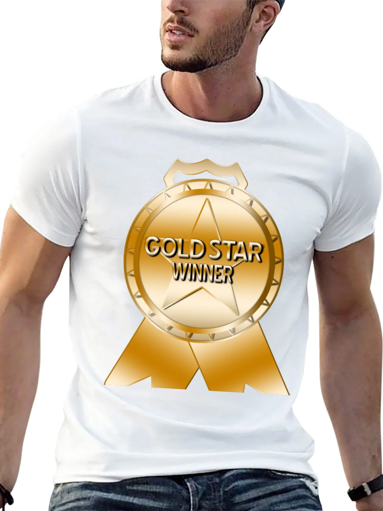 Gold Star Winner Black T-Shirt