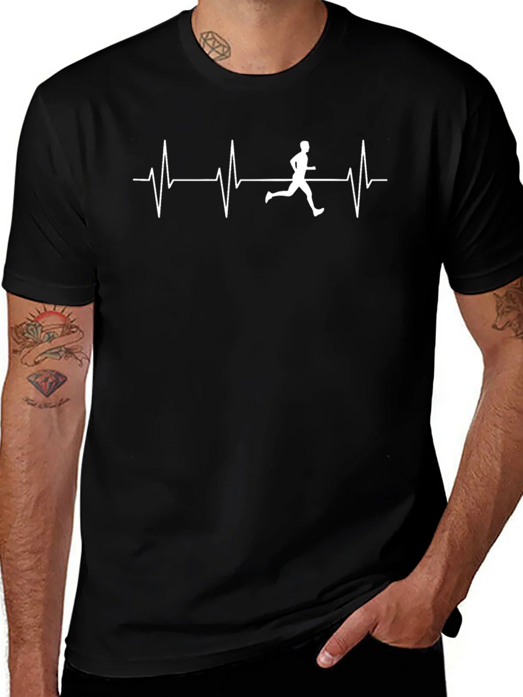 Running Heartbeat T-Shirt - Active Lifestyle Tee