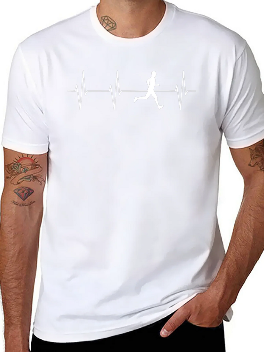 Running Heartbeat T-Shirt - Active Lifestyle Tee