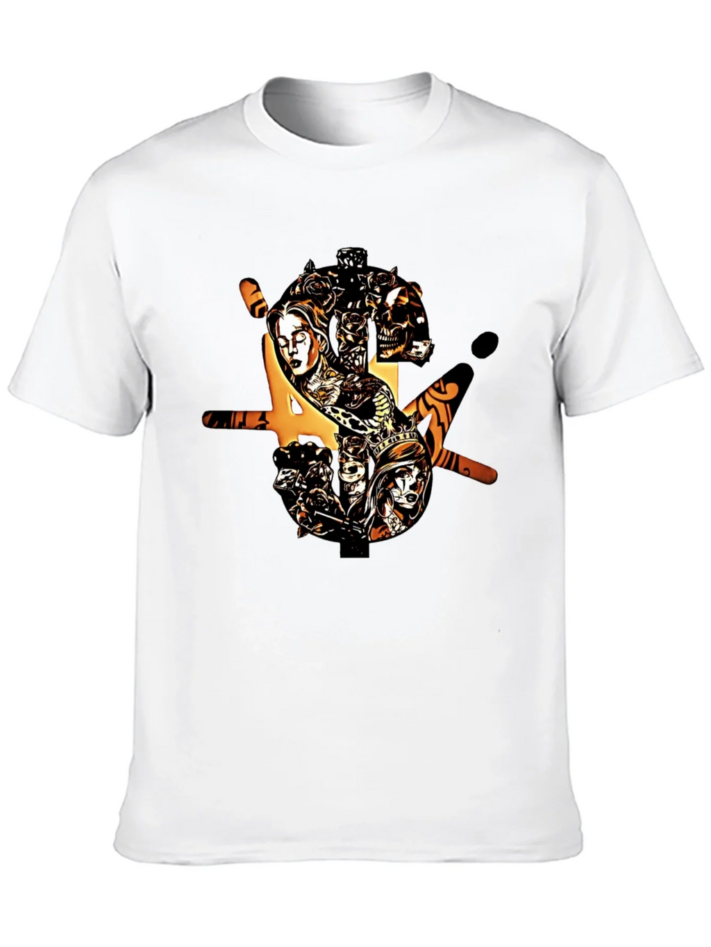 Edgy Graphic Print Black T-Shirt for Men