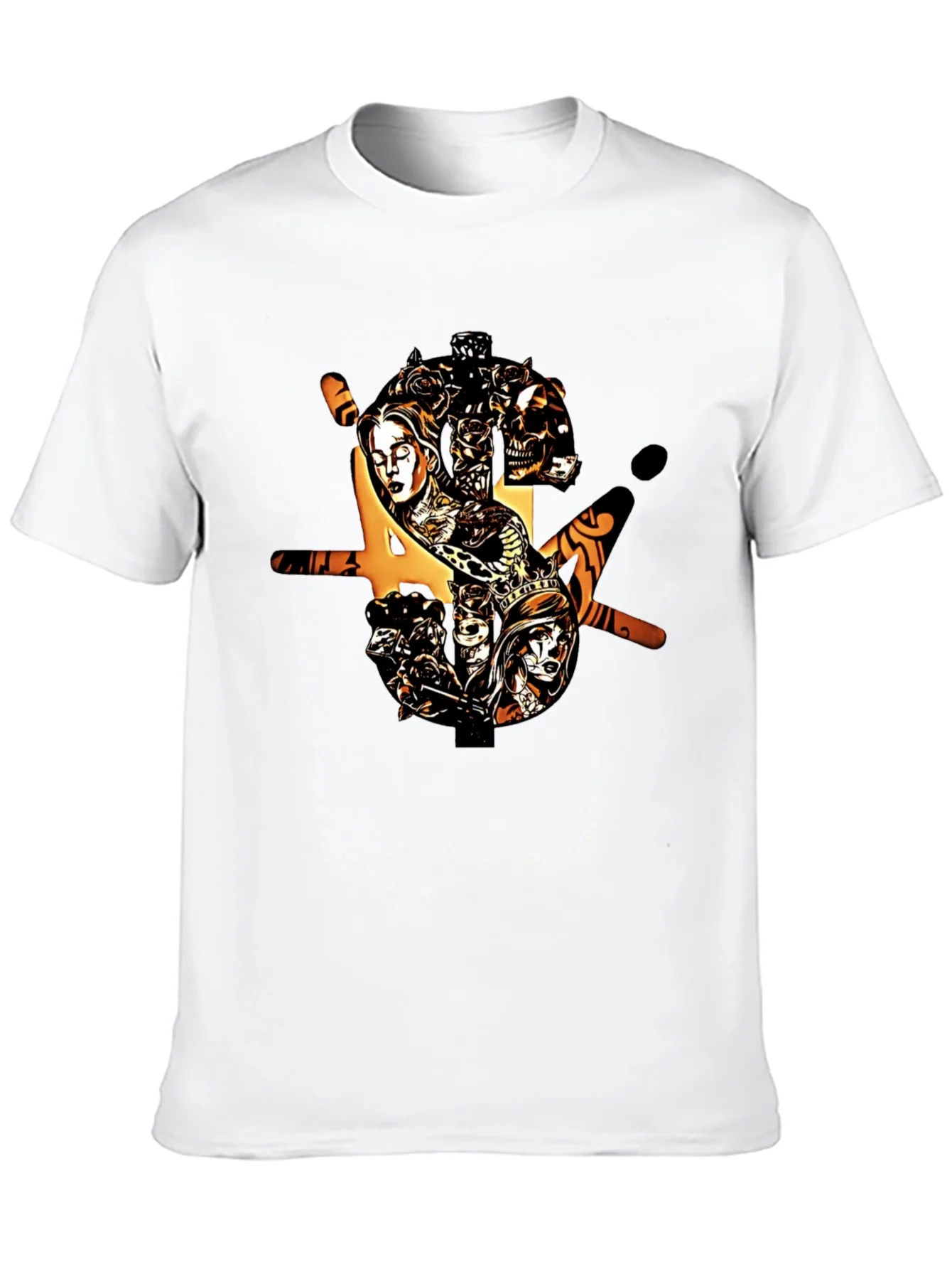 Edgy Graphic Print Black T-Shirt for Men