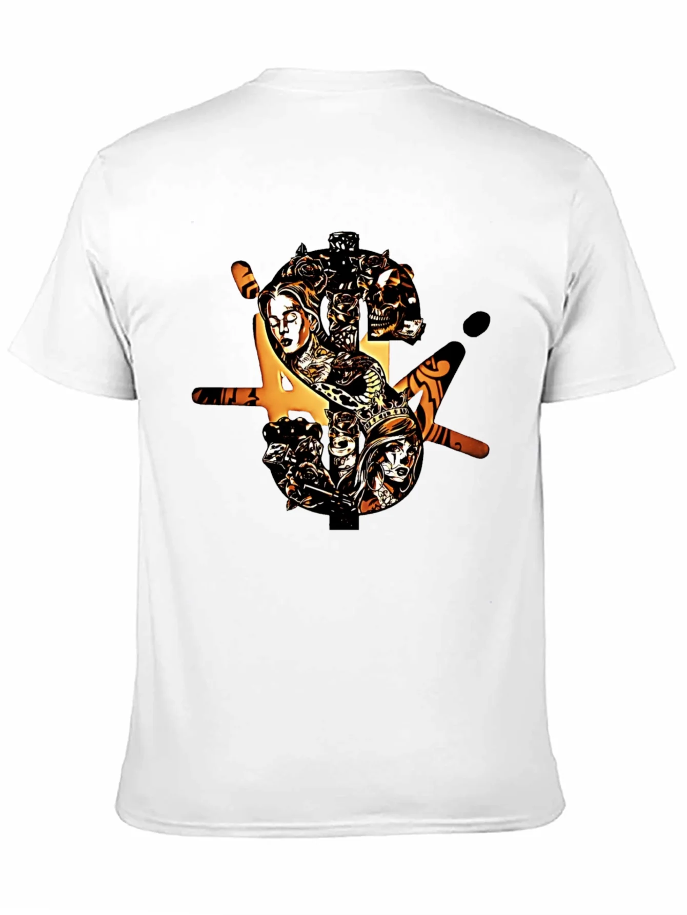 Edgy Graphic Print Black T-Shirt for Men