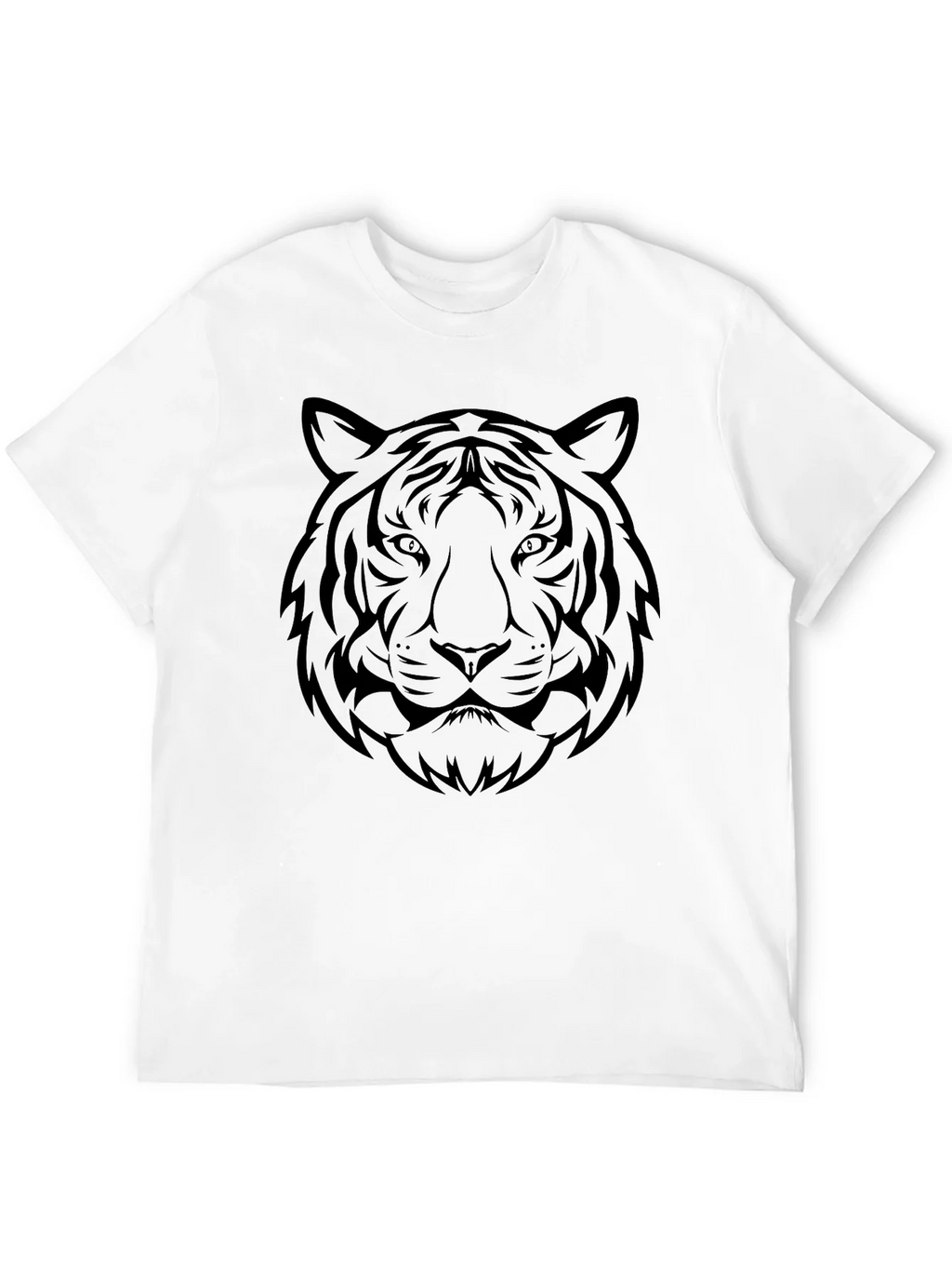 Black Tiger Graphic Print T-Shirt