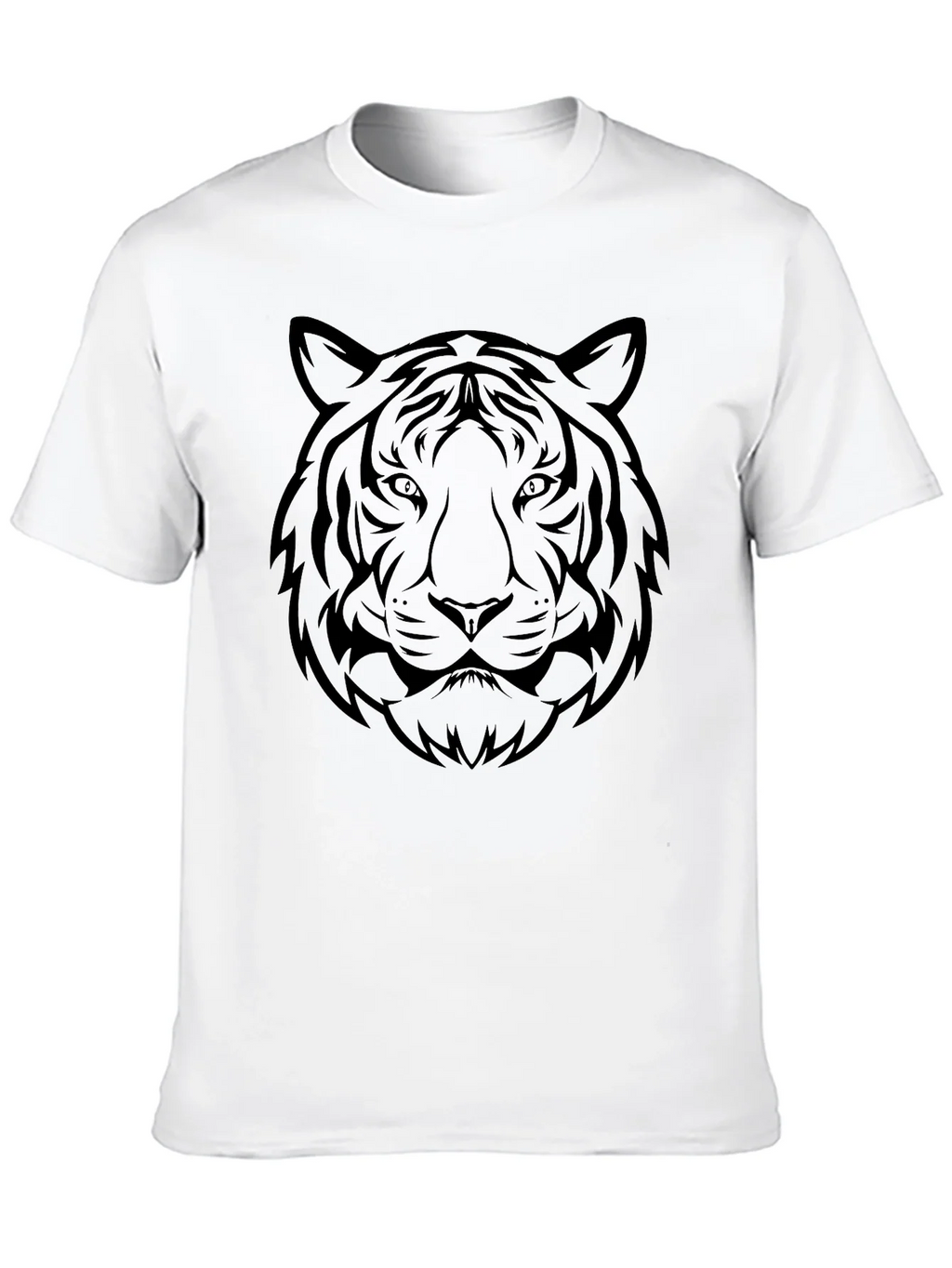Black Tiger Graphic Print T-Shirt