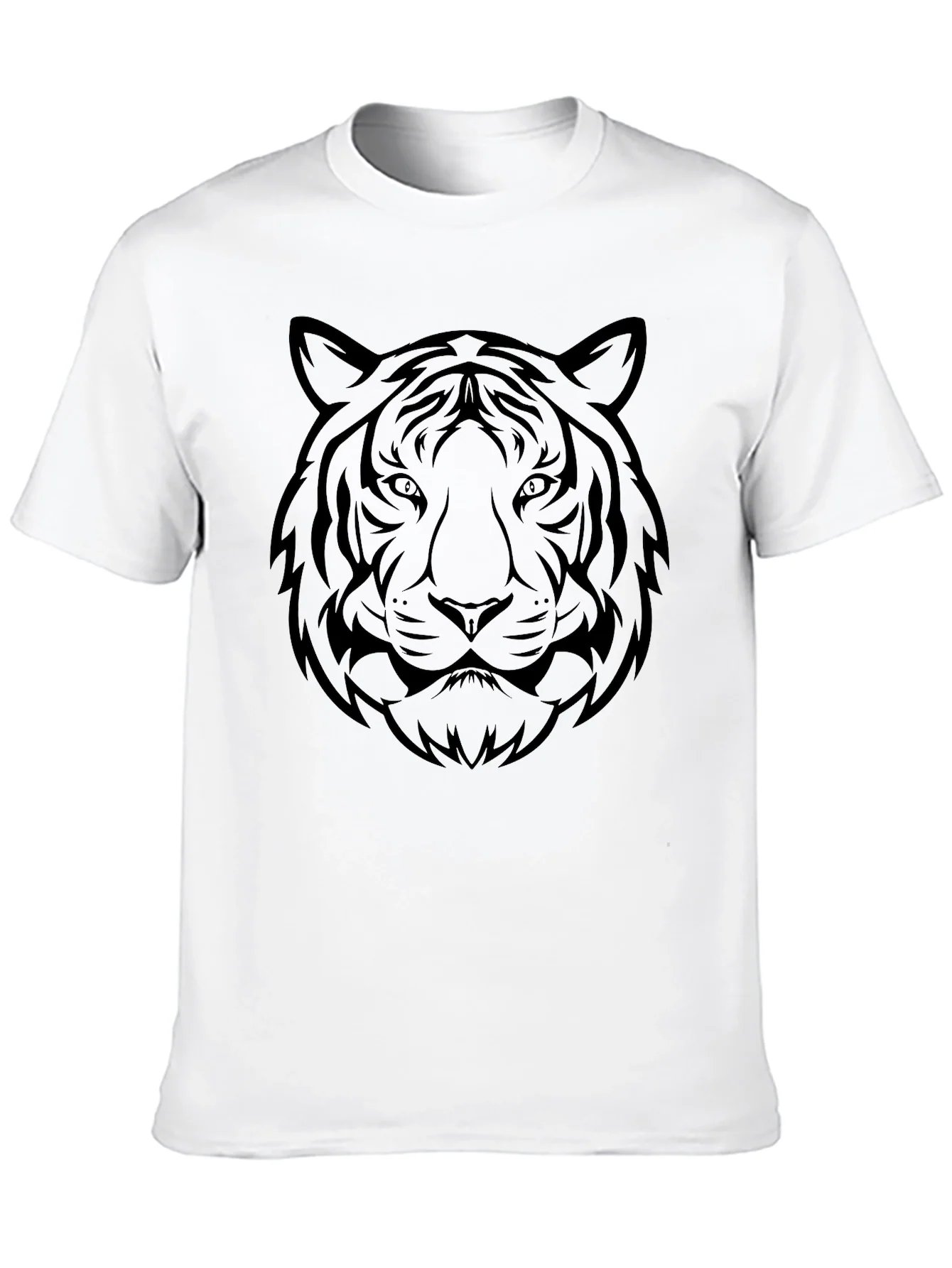 Black Tiger Graphic Print T-Shirt