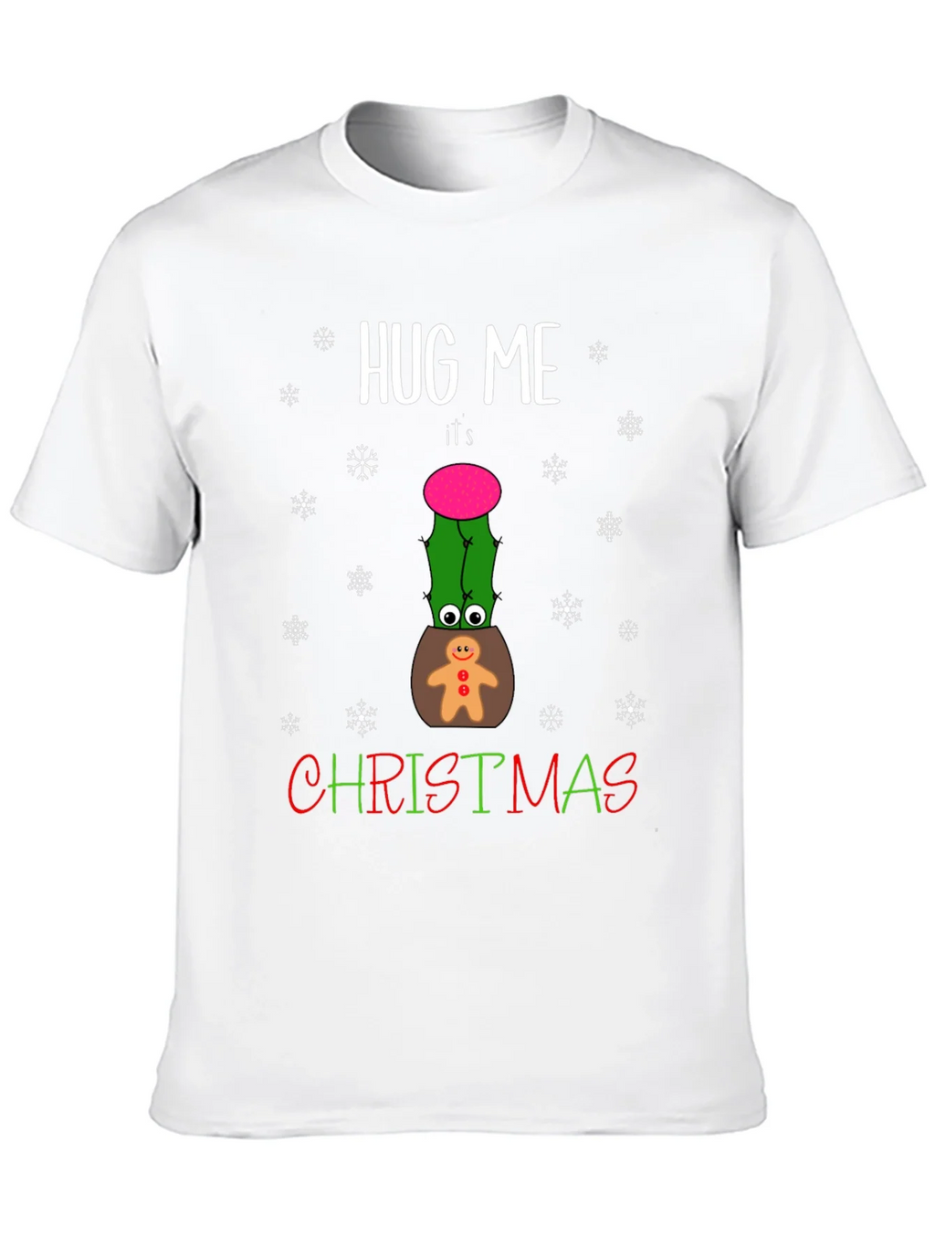 Hug Me Christmas Cactus Graphic T-Shirt