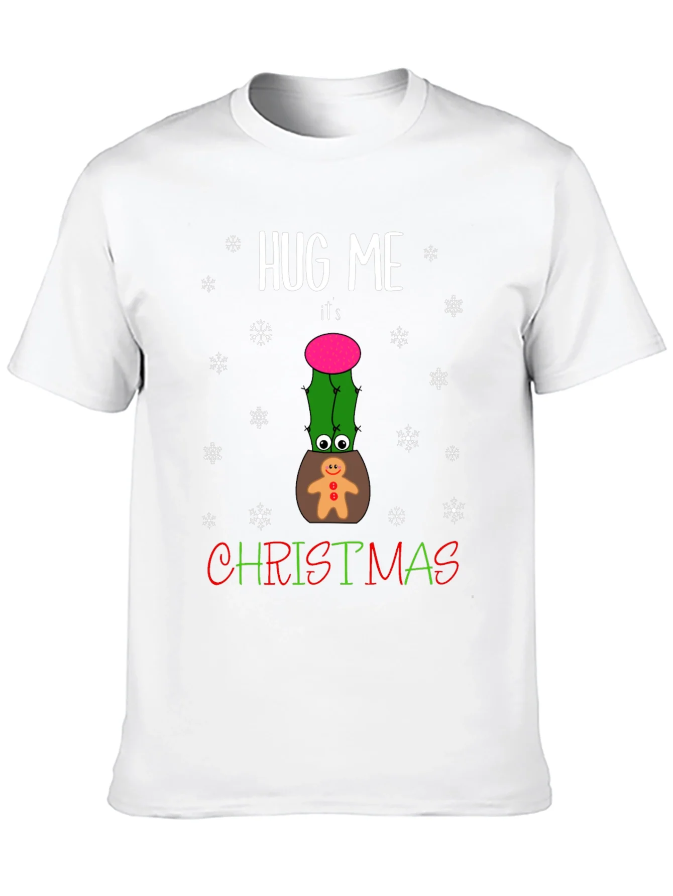Hug Me Christmas Cactus Graphic T-Shirt