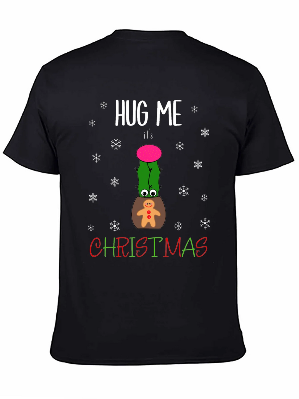 Hug Me Christmas Cactus Graphic T-Shirt