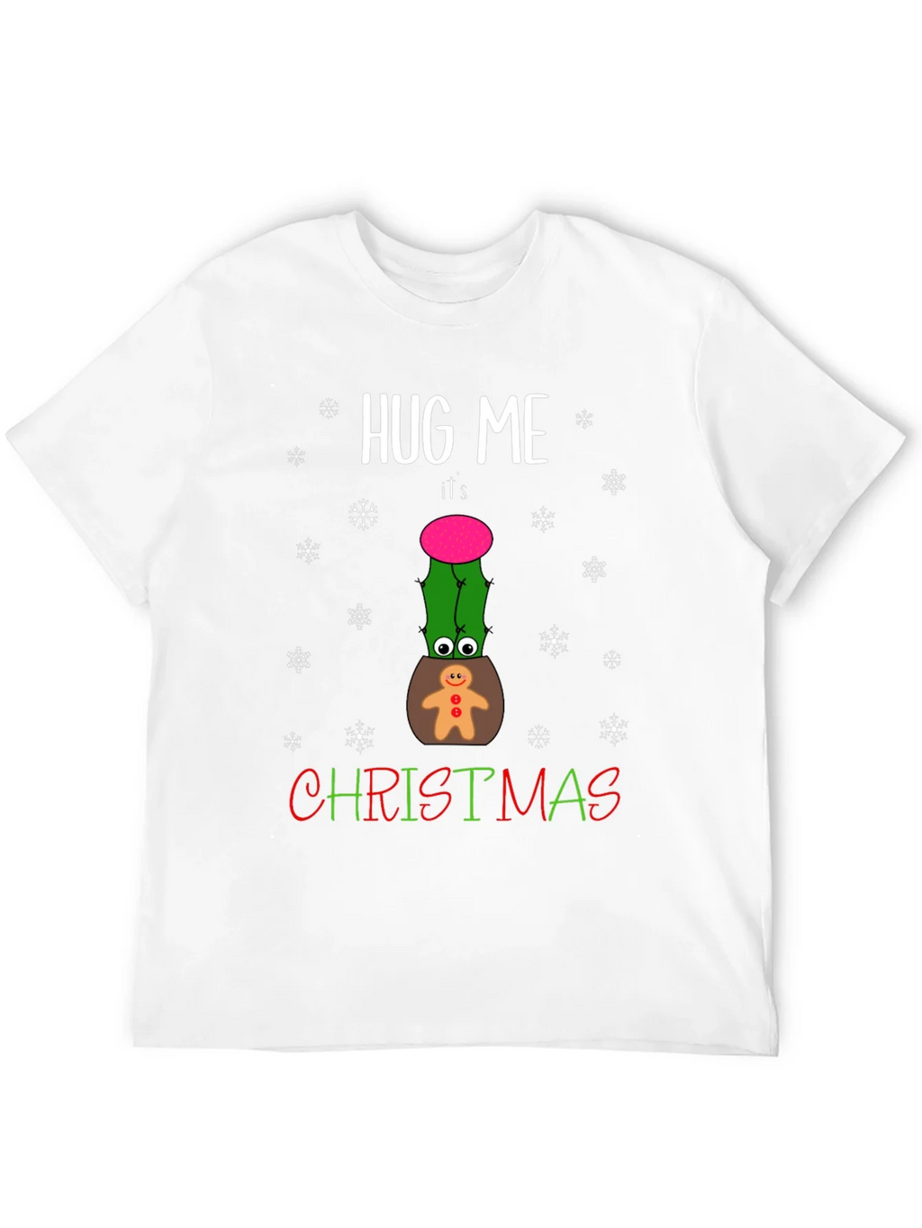 Hug Me Christmas Cactus Graphic T-Shirt