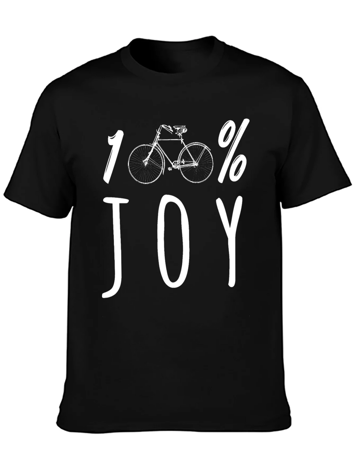 1 Bike % Joy Graphic Tee - Black Casual T-Shirt