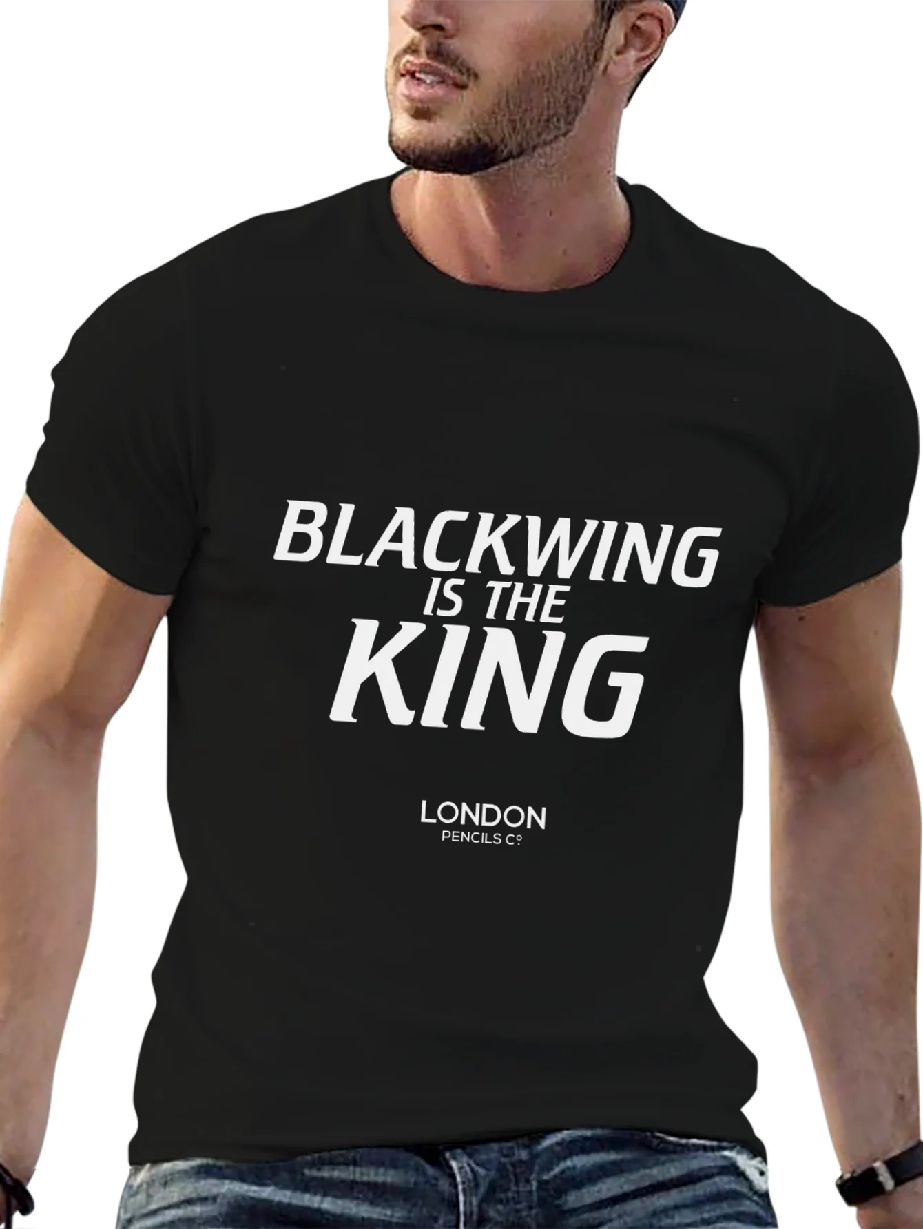 Blackwing is the King Graphic Tee - Black Cotton T-Shirt
