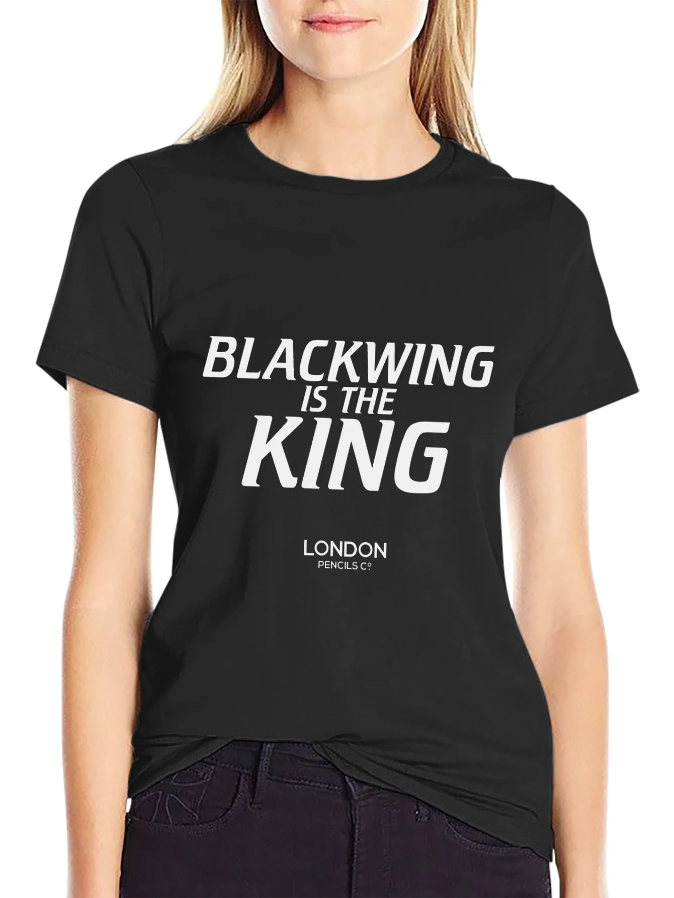 Blackwing is the King Graphic Tee - Black Cotton T-Shirt
