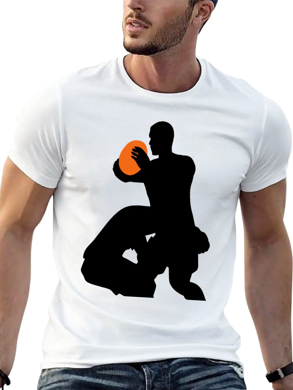 Rugby Player Graphic Tee