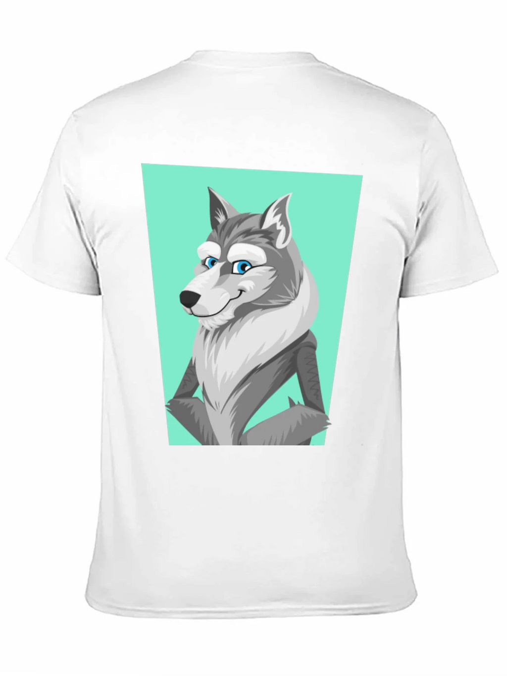 Cartoon Wolf Graphic Tee - Unisex Black T-Shirt