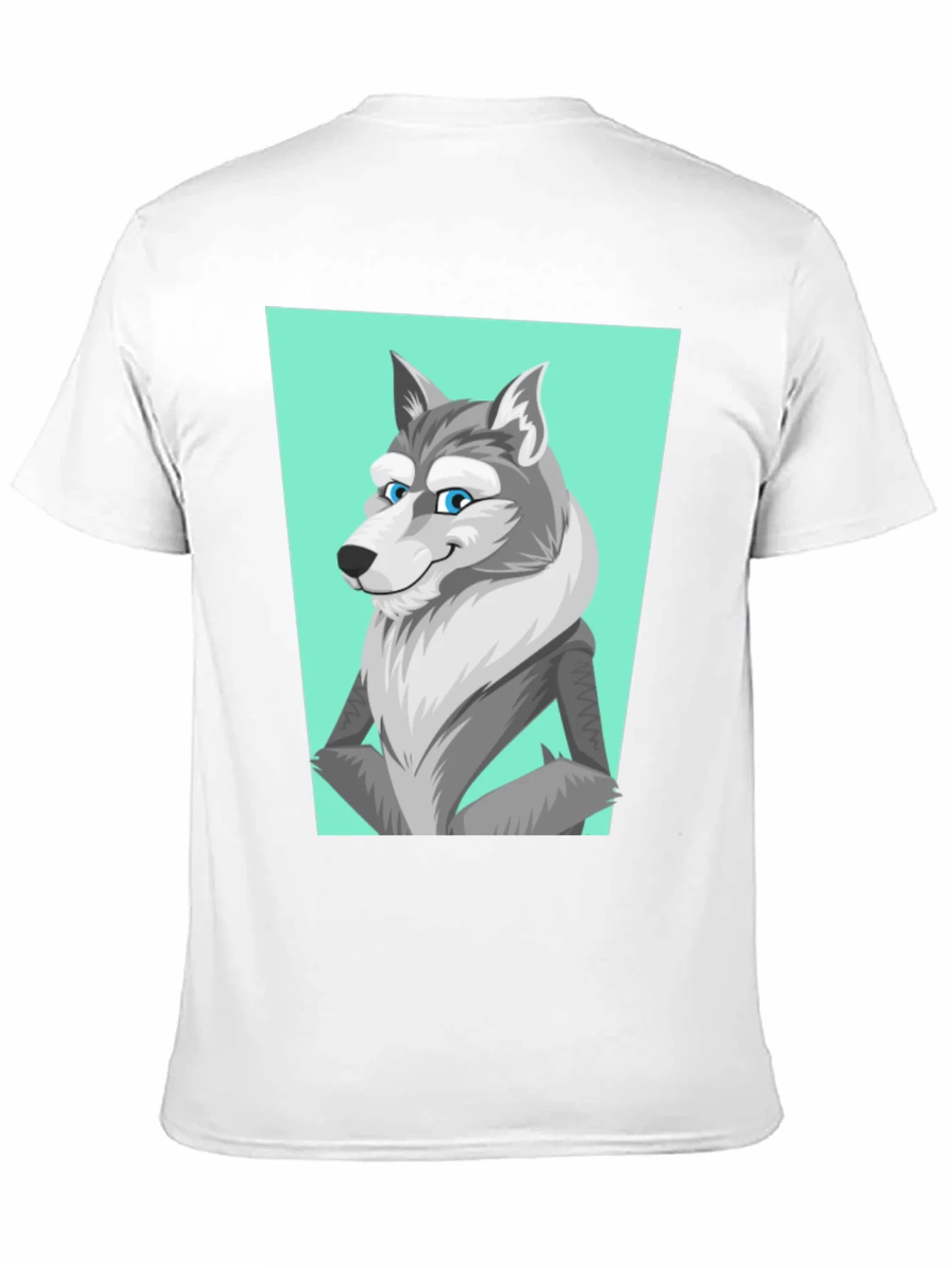 Cartoon Wolf Graphic Tee - Unisex Black T-Shirt