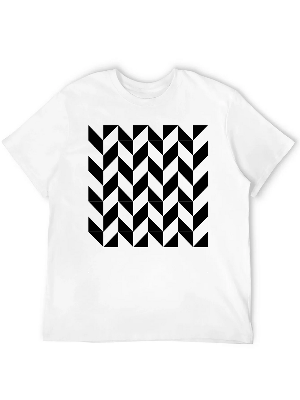 Modern Black Chevron Pattern T-Shirt