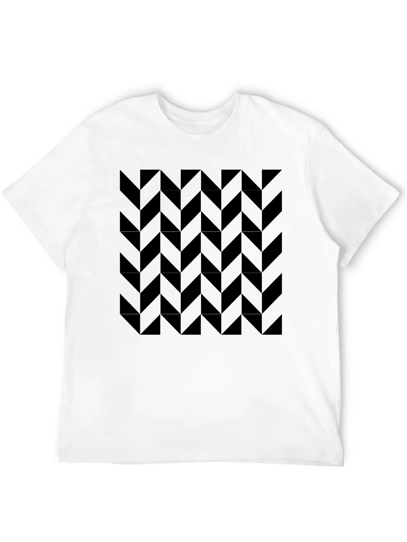 Modern Black Chevron Pattern T-Shirt