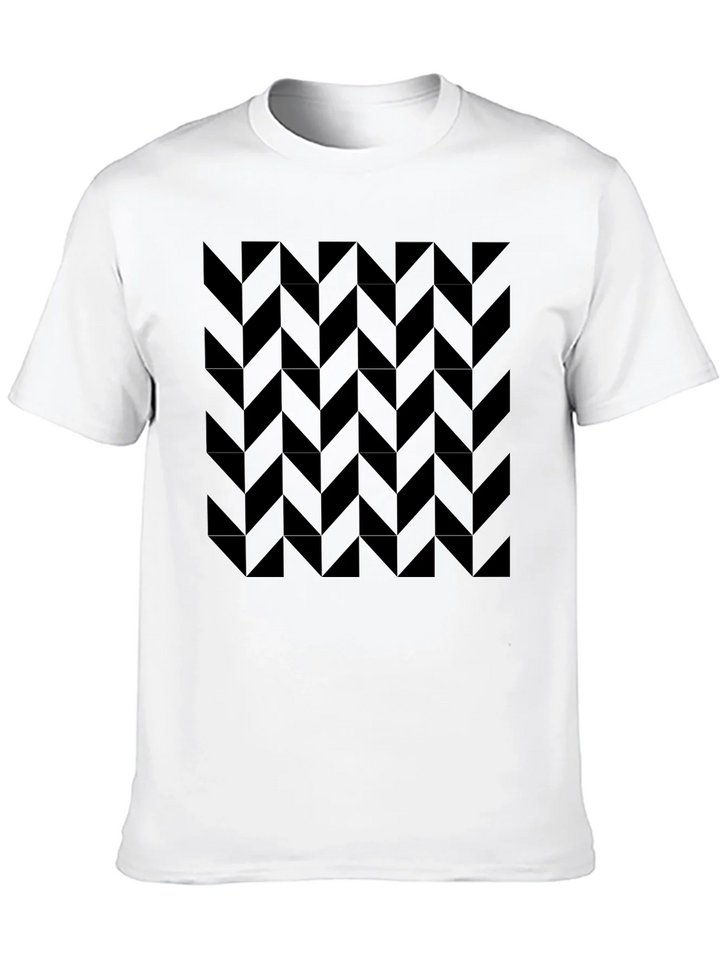 Modern Black Chevron Pattern T-Shirt