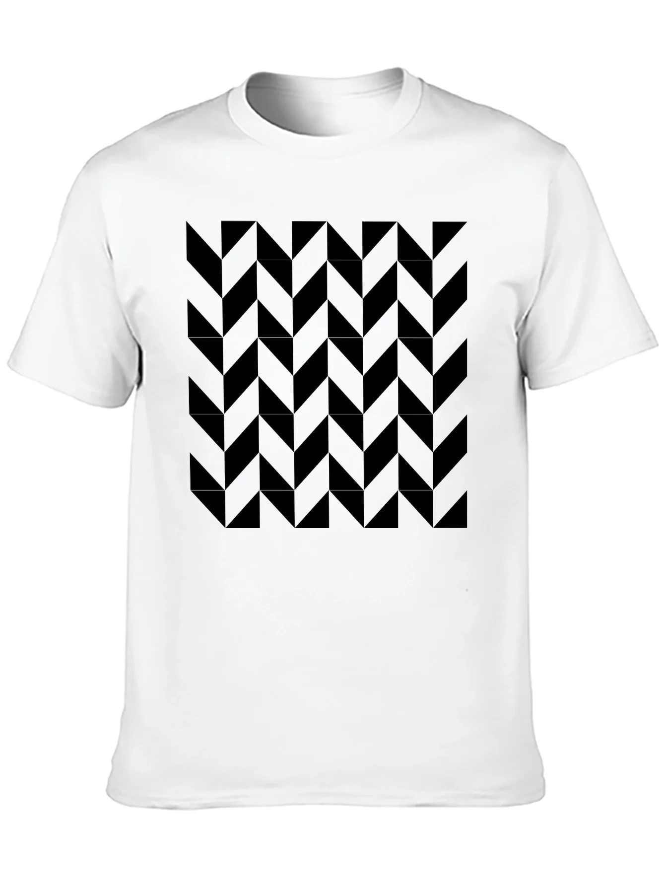 Modern Black Chevron Pattern T-Shirt