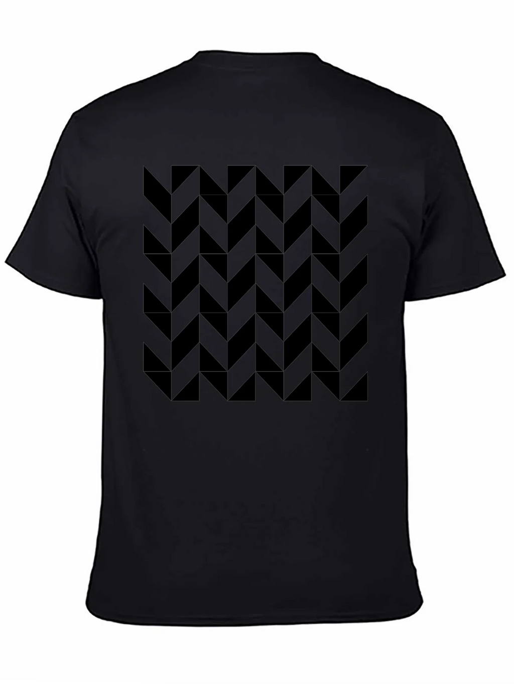 Modern Black Chevron Pattern T-Shirt