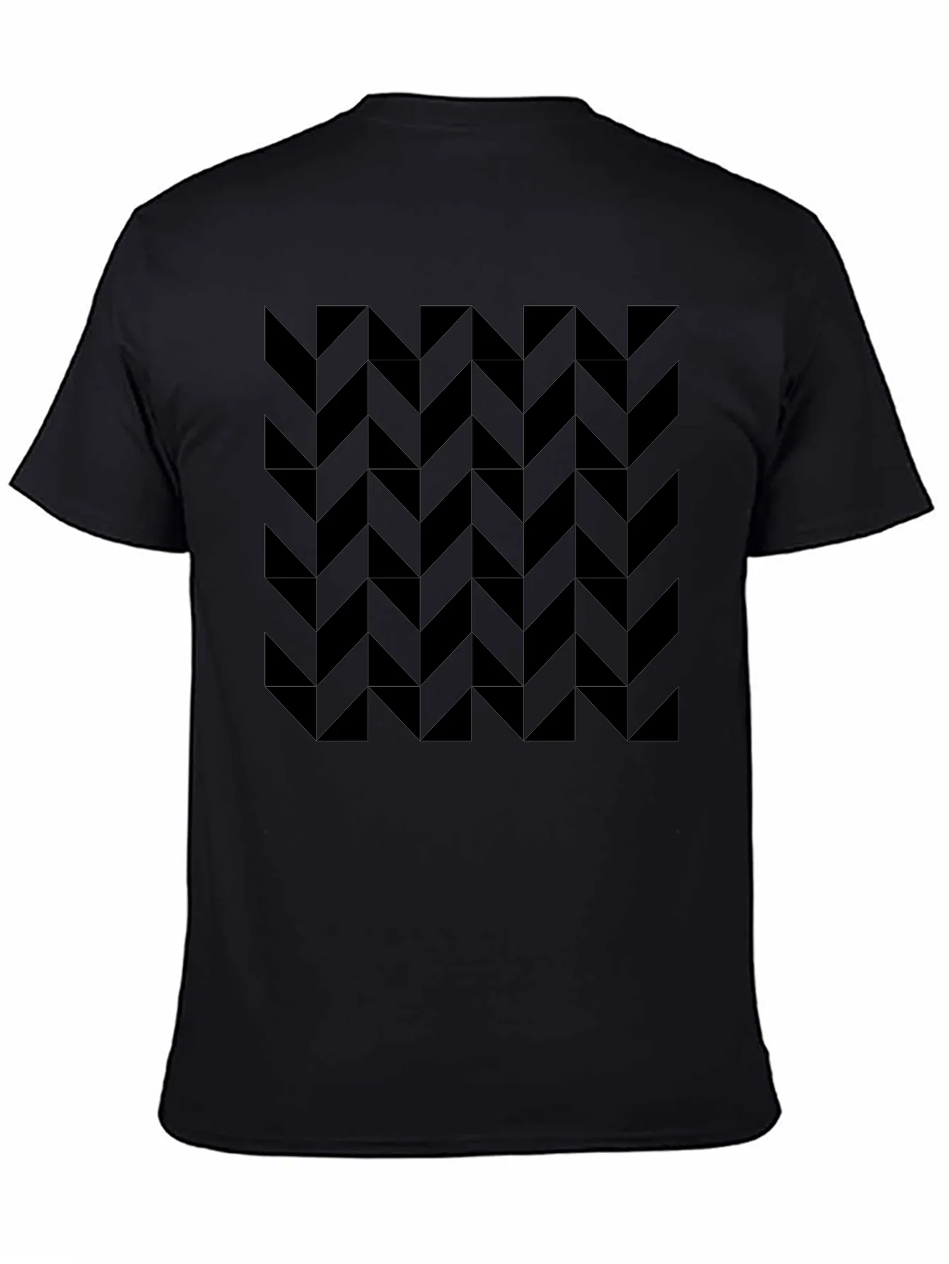 Modern Black Chevron Pattern T-Shirt