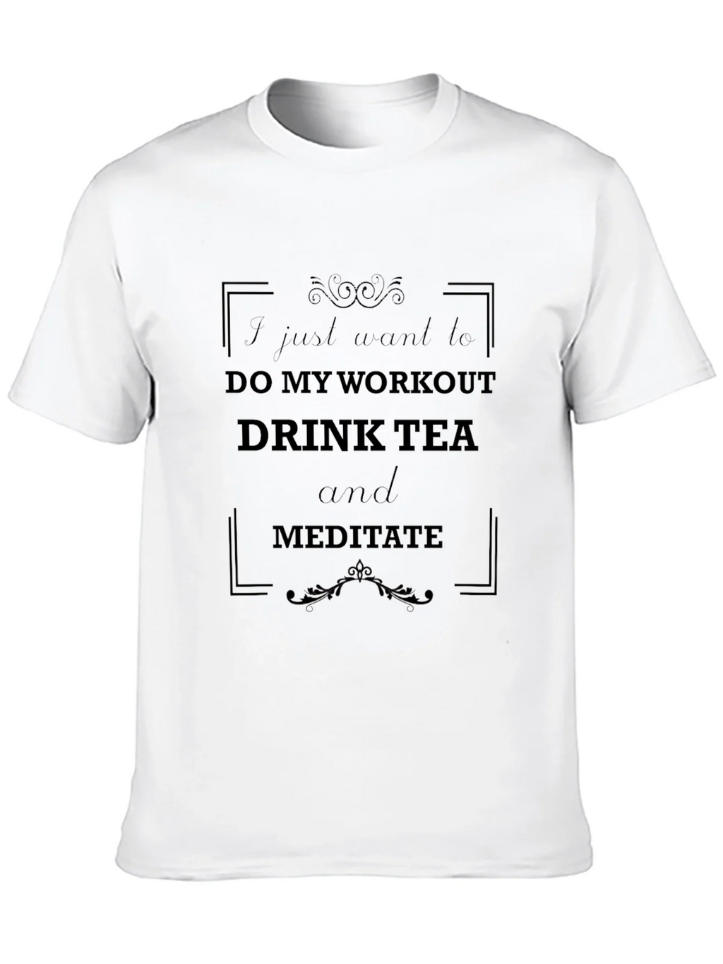 Workout Tea Meditate Black T-Shirt
