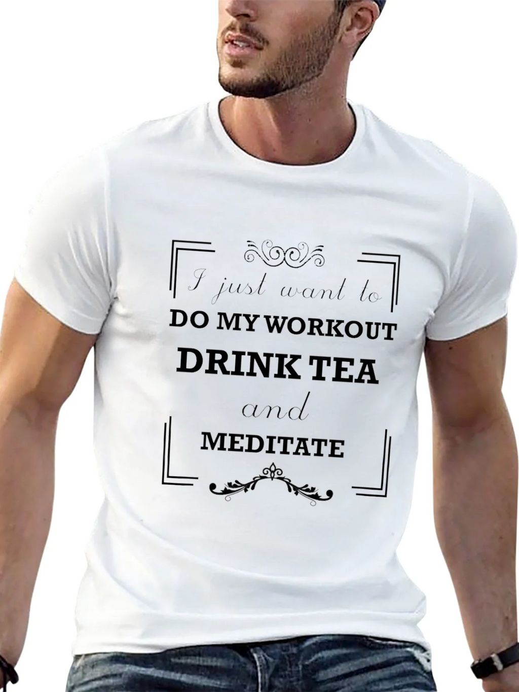 Workout Tea Meditate Black T-Shirt