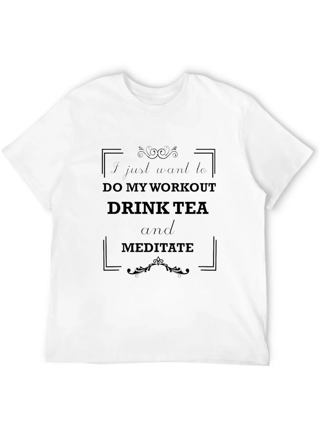 Workout Tea Meditate Black T-Shirt