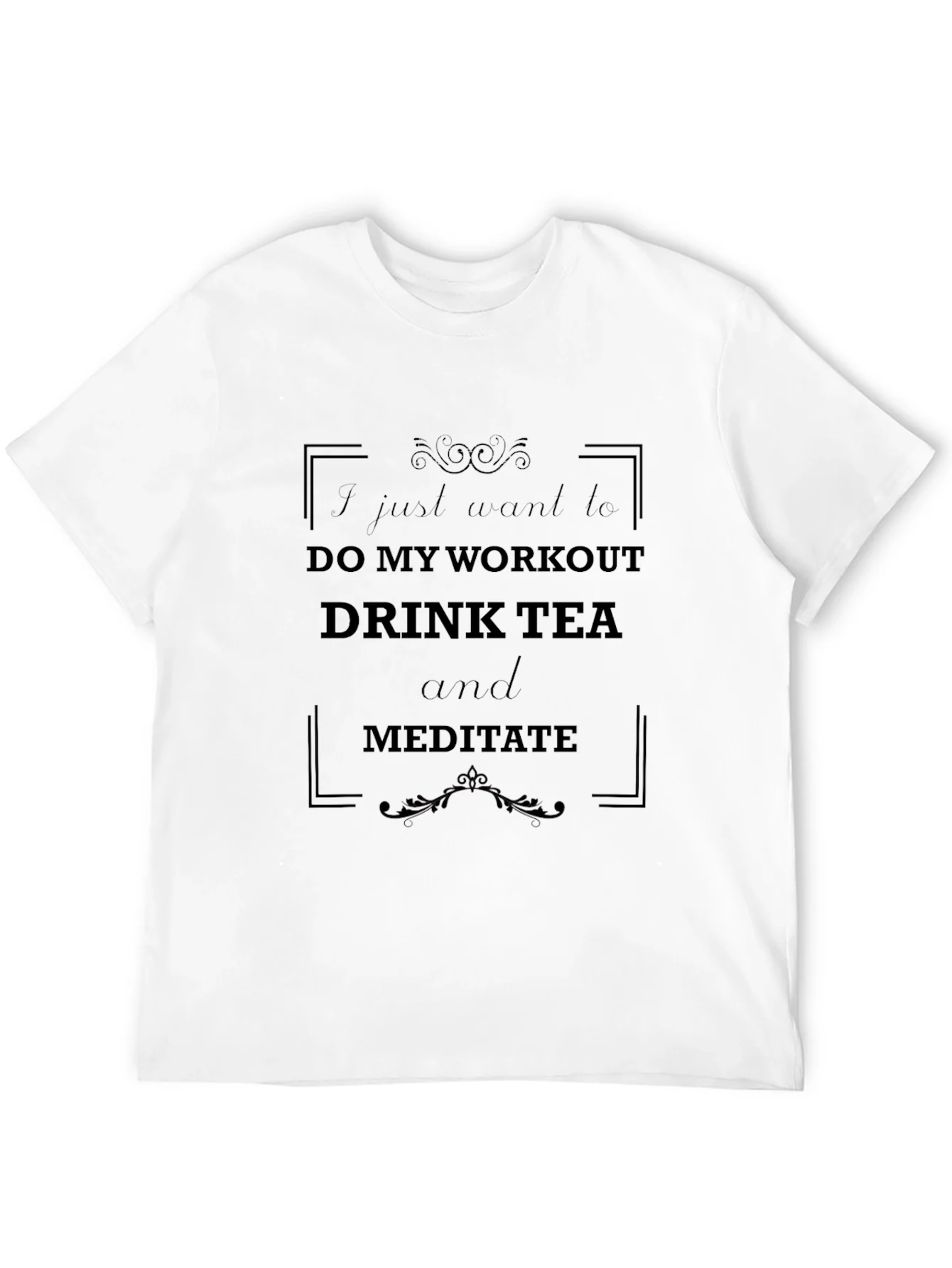 Workout Tea Meditate Black T-Shirt