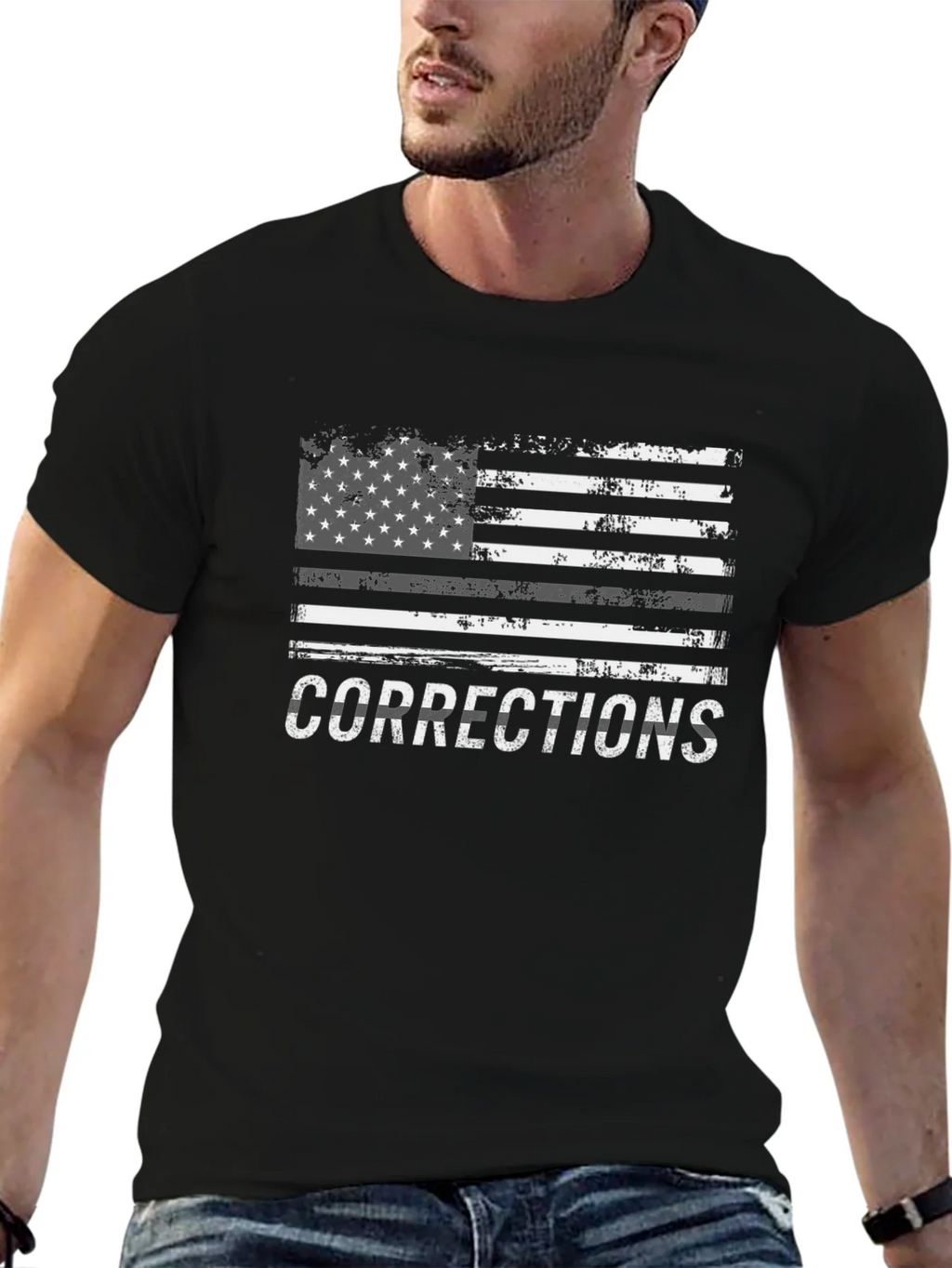 Corrections Officer T-Shirt - American Flag