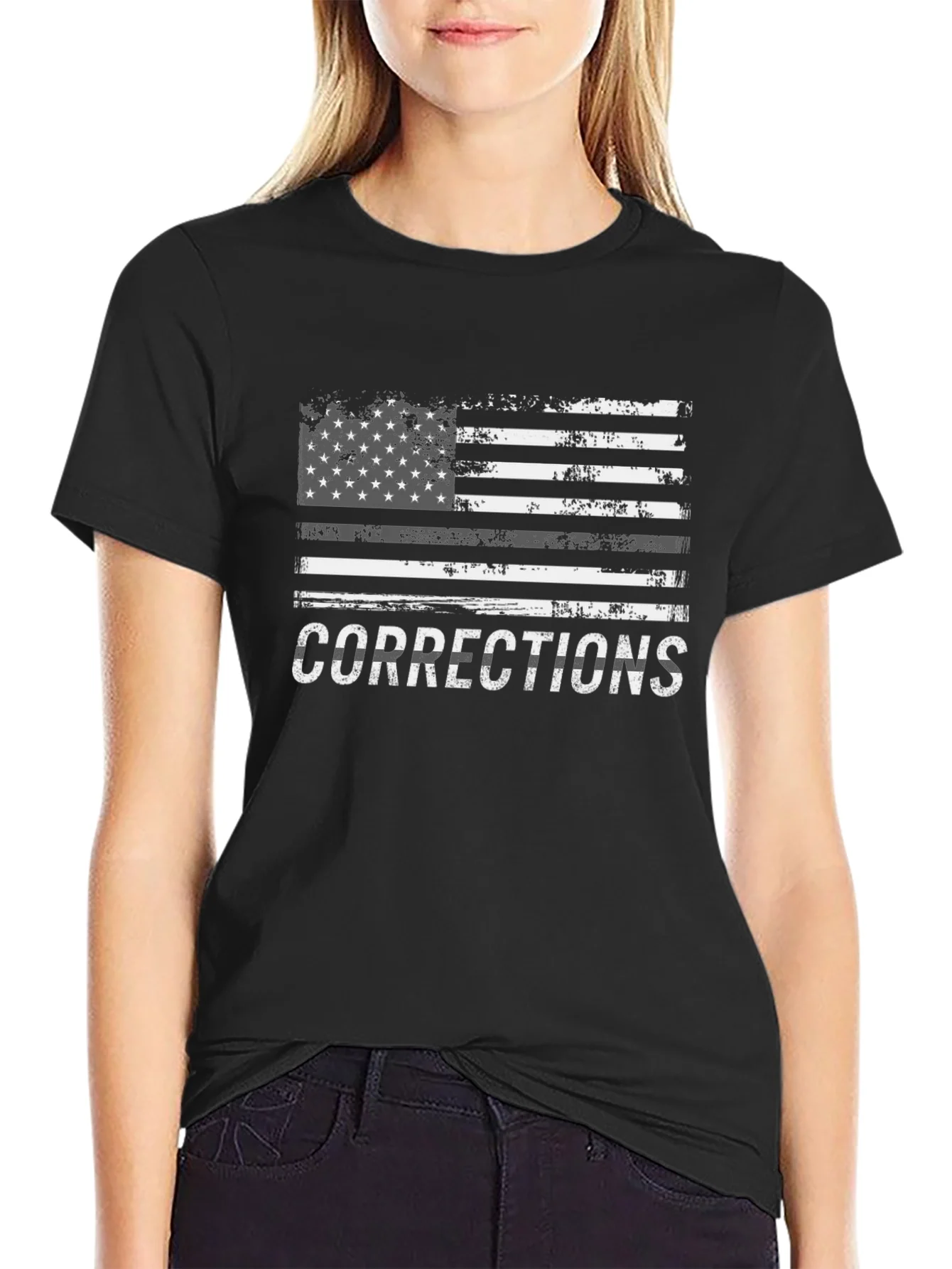 Corrections Officer T-Shirt - American Flag