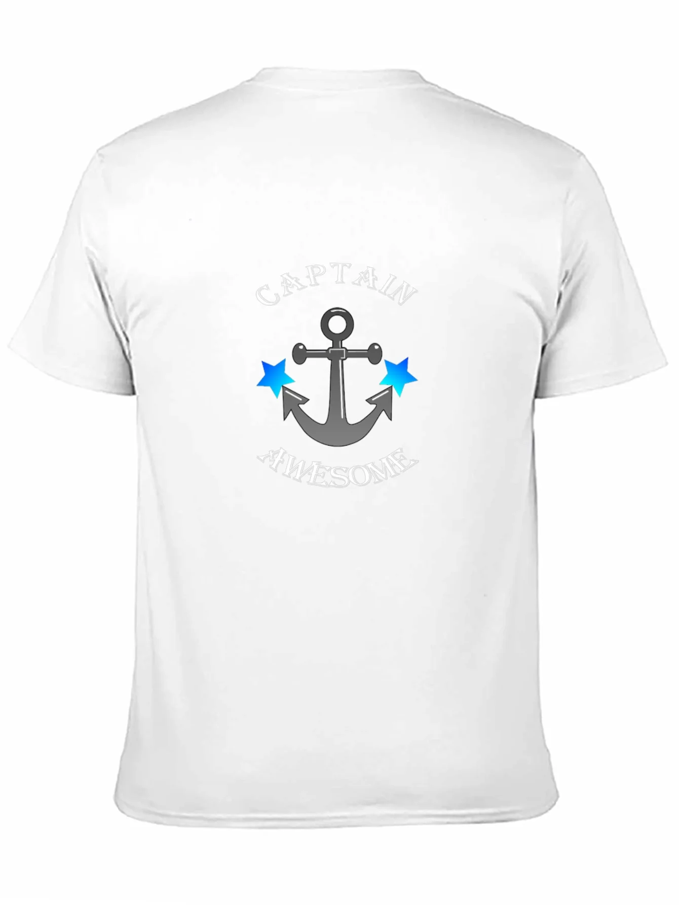 Captain Awesome Anchor Graphic Mens T-Shirt