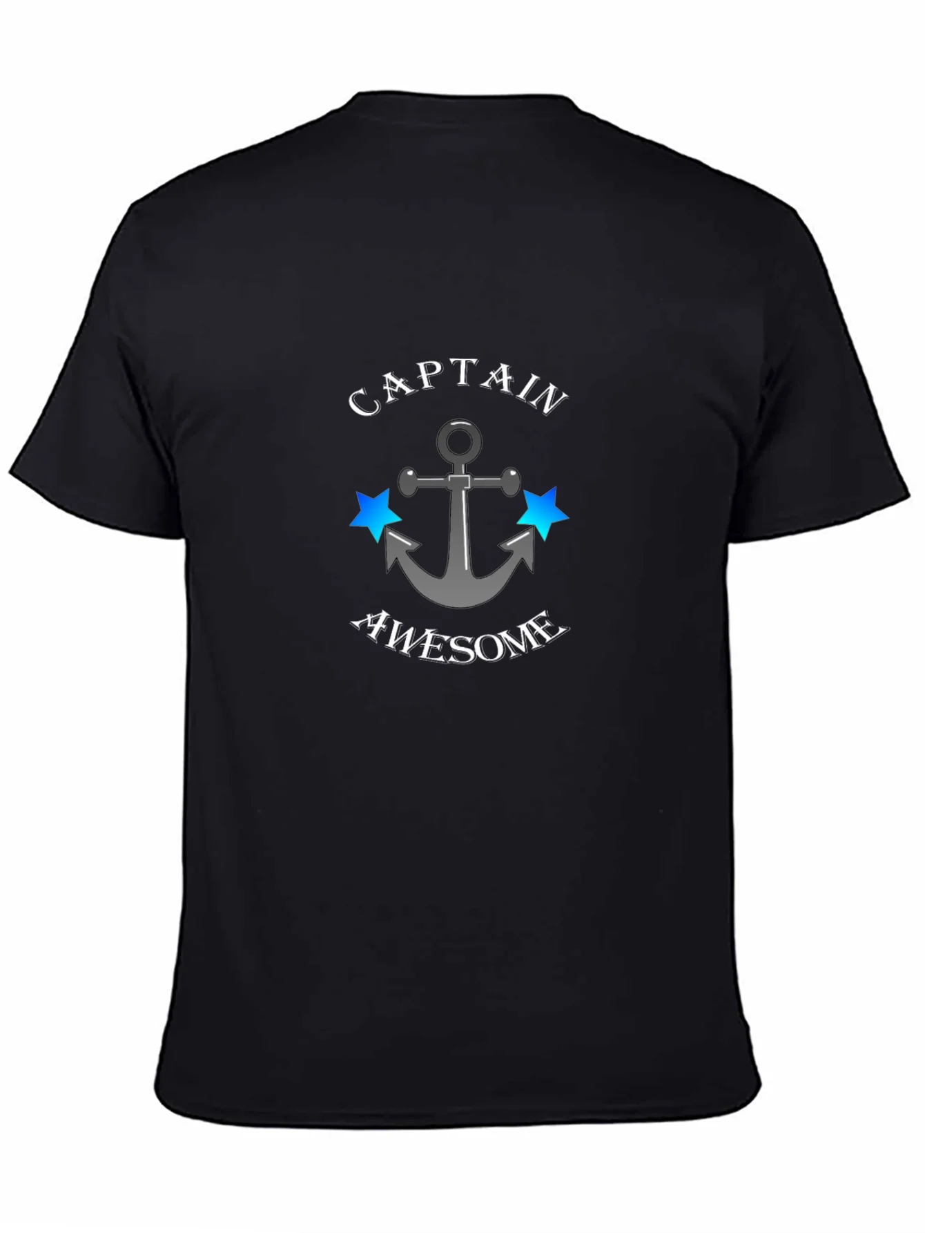 Captain Awesome Anchor Graphic Mens T-Shirt