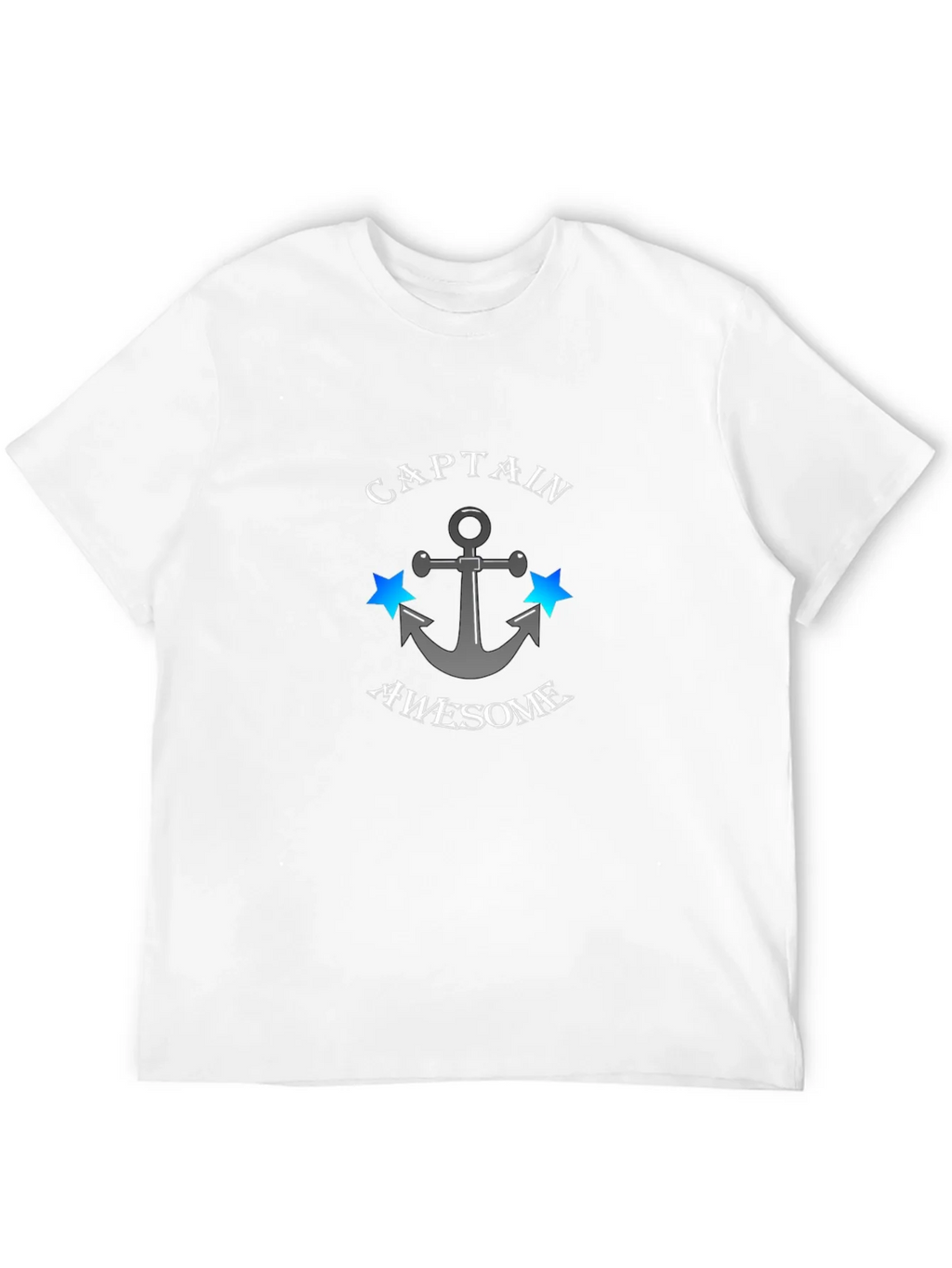 Captain Awesome Anchor Graphic Mens T-Shirt