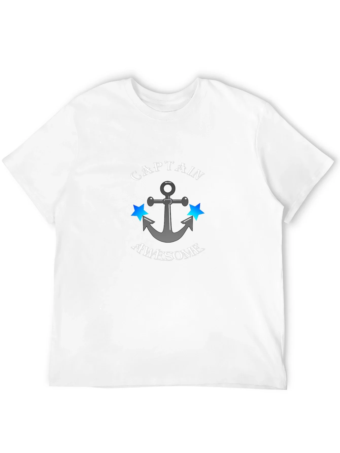 Captain Awesome Anchor Graphic Mens T-Shirt