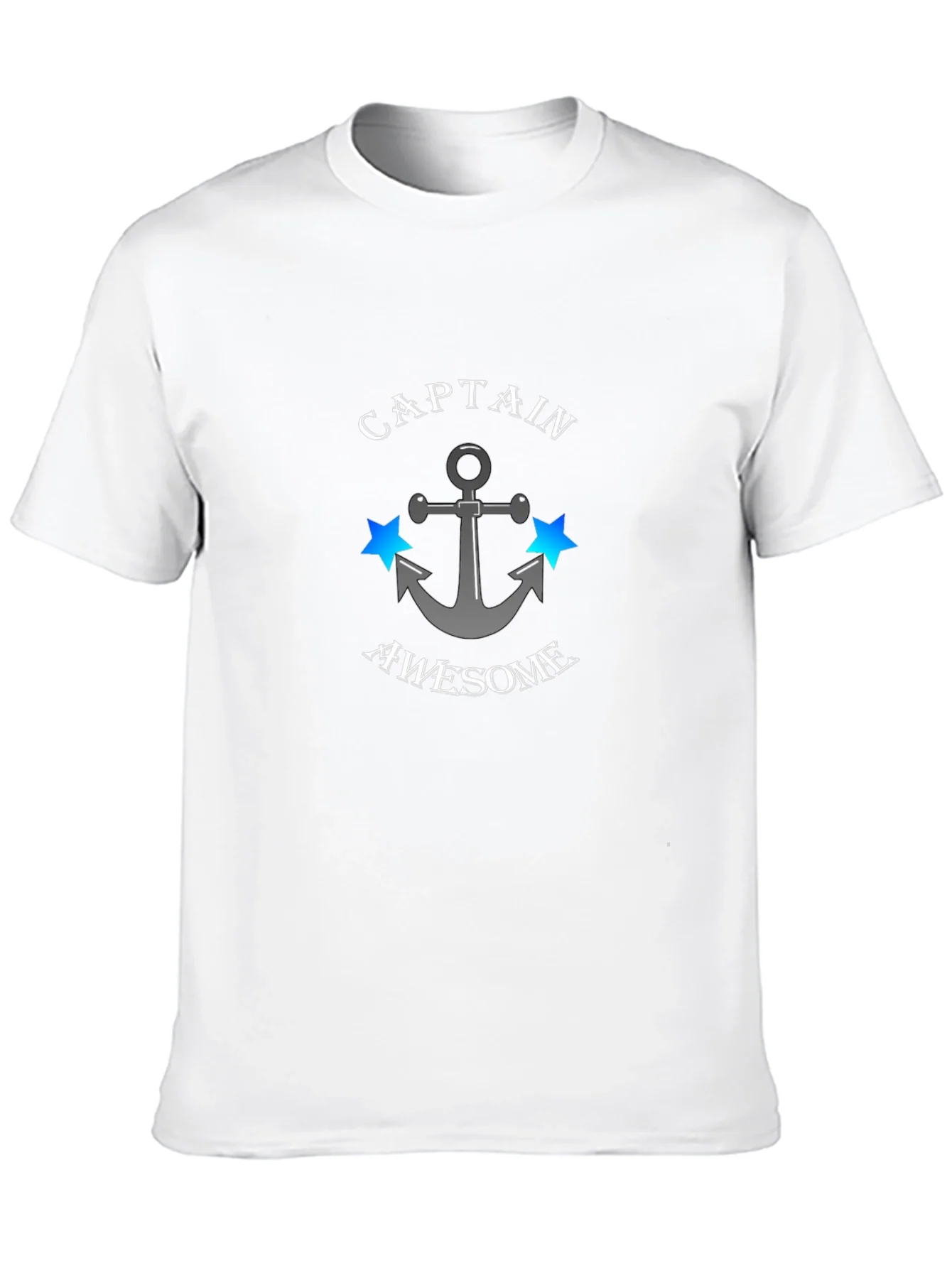 Captain Awesome Anchor Graphic Mens T-Shirt