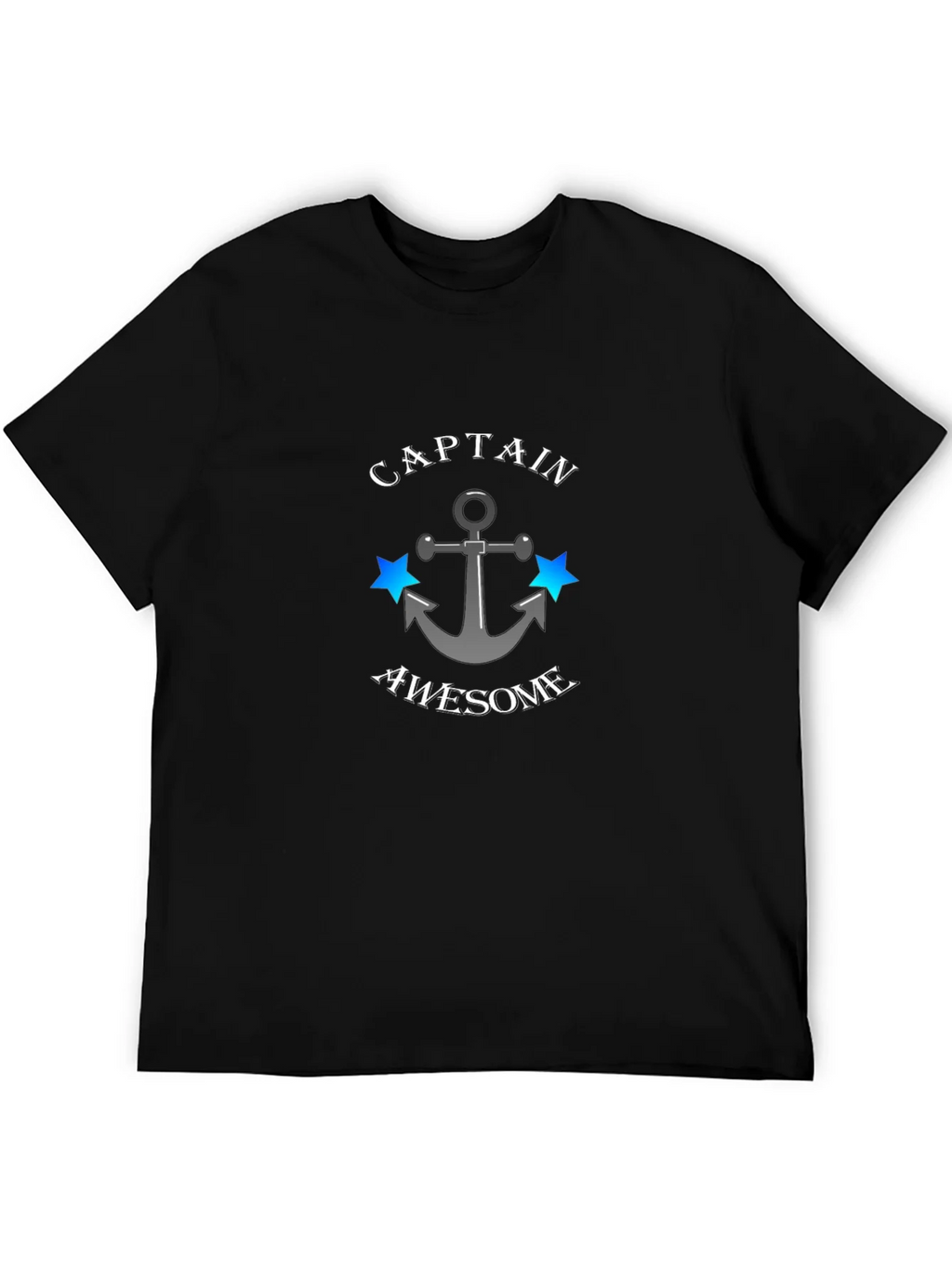 Captain Awesome Anchor Graphic Mens T-Shirt