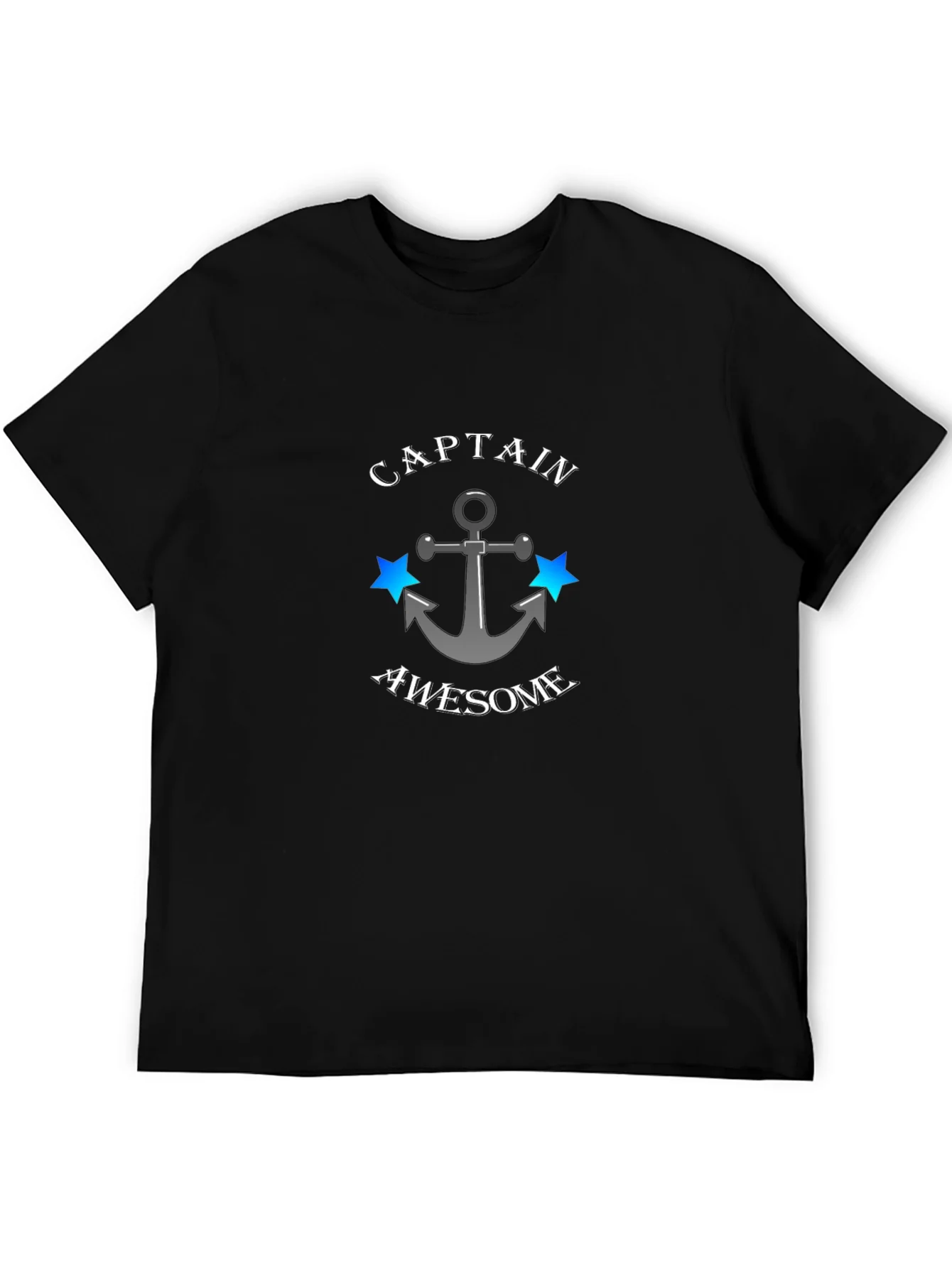 Captain Awesome Anchor Graphic Mens T-Shirt