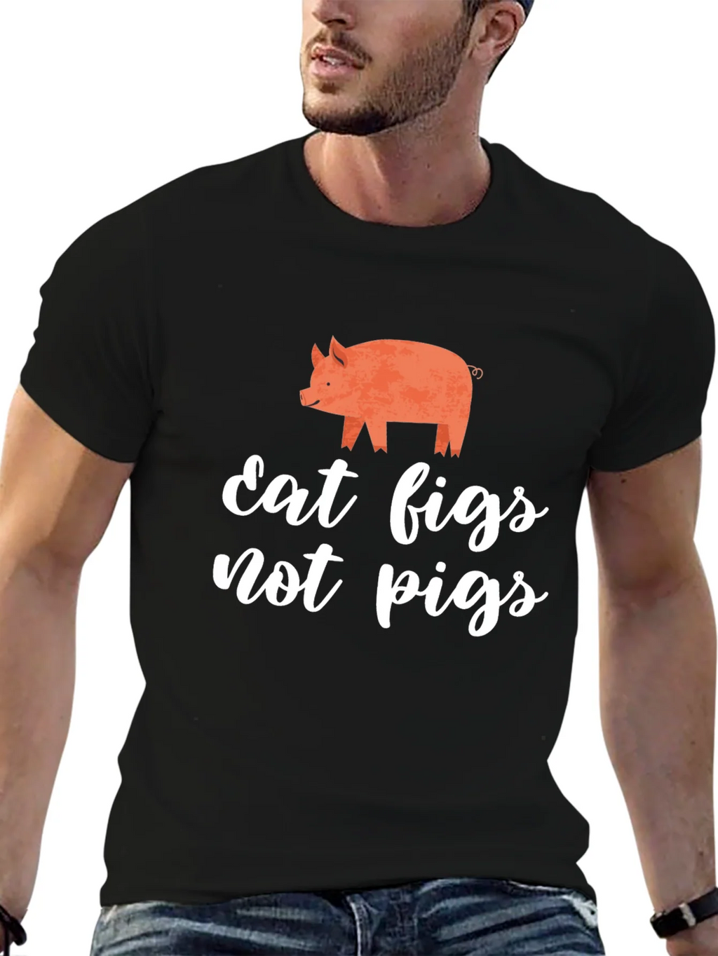Eat Figs Not Pigs T-Shirt Vegan Tee