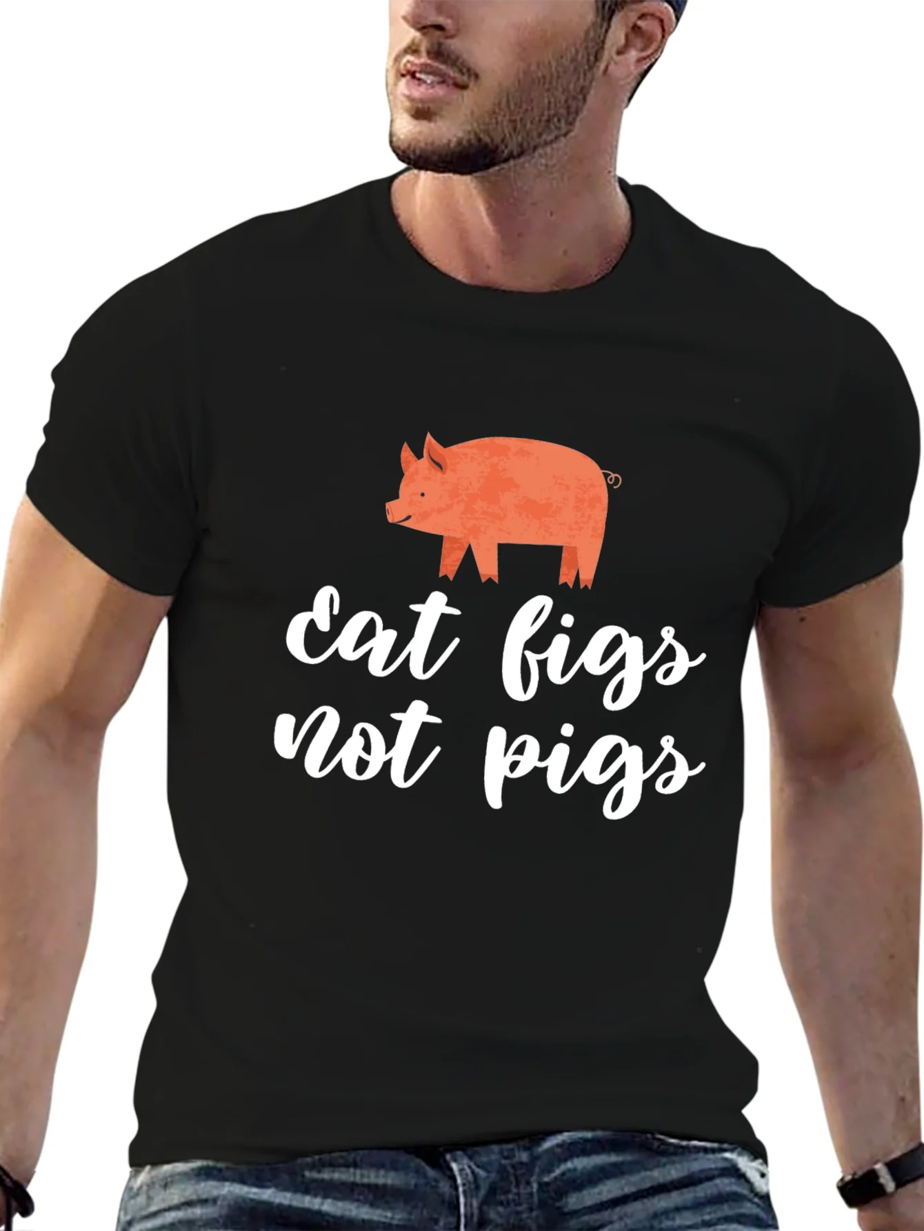 Eat Figs Not Pigs T-Shirt Vegan Tee