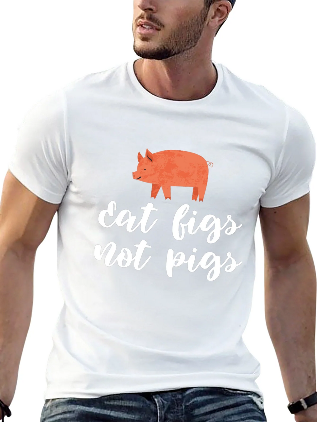 Eat Figs Not Pigs T-Shirt Vegan Tee