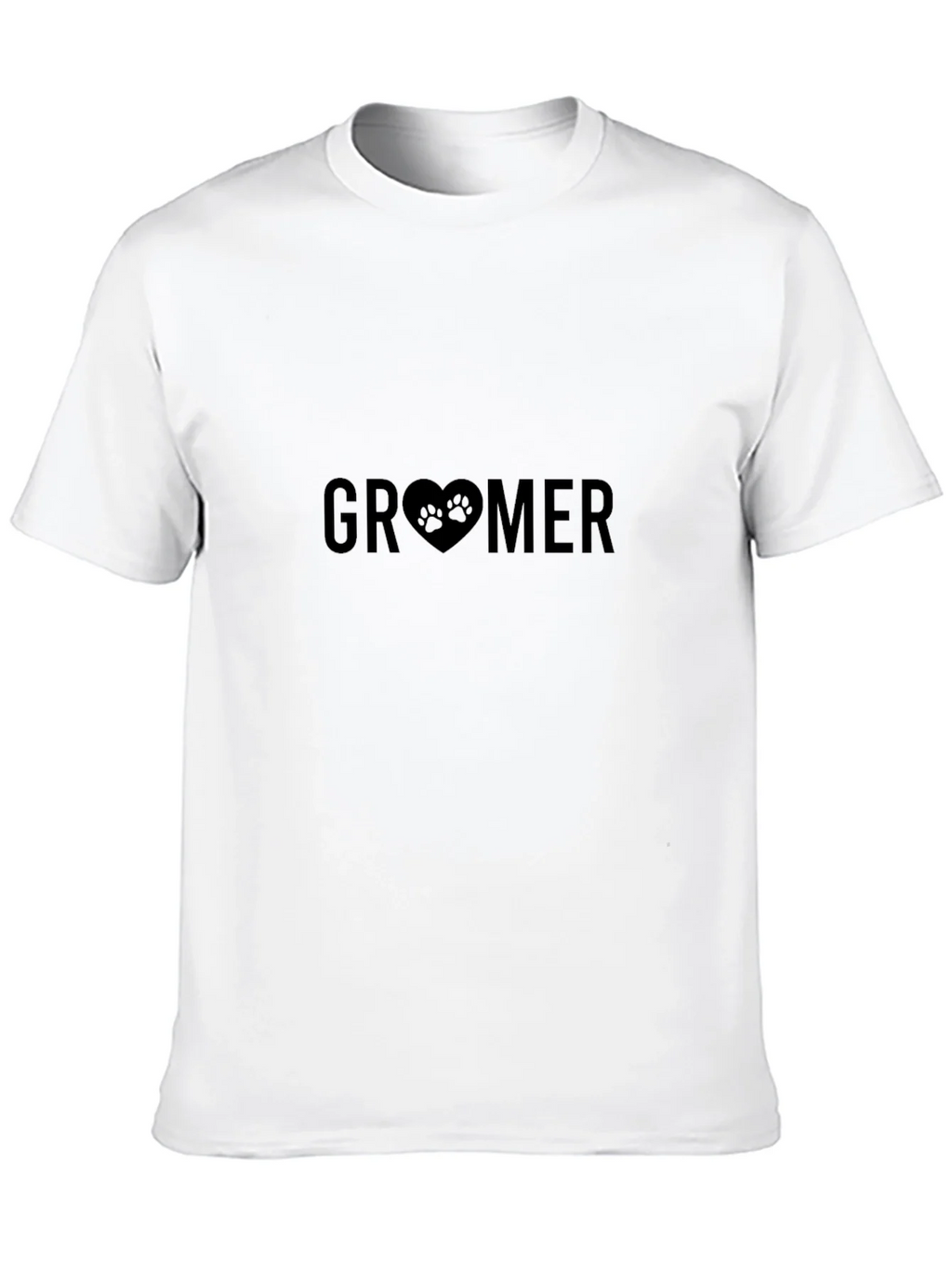 Groomer Paw Print Heart T-Shirt