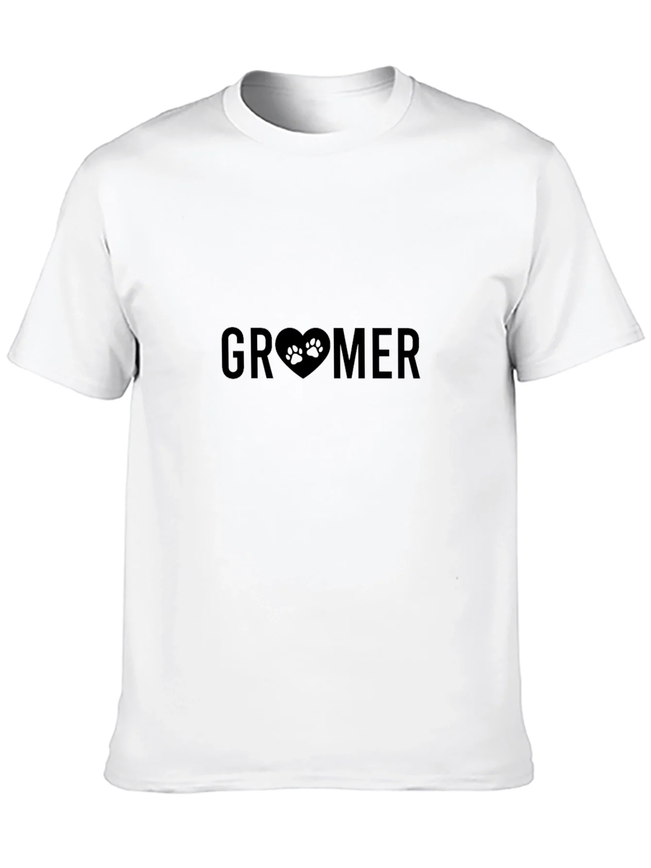 Groomer Paw Print Heart T-Shirt