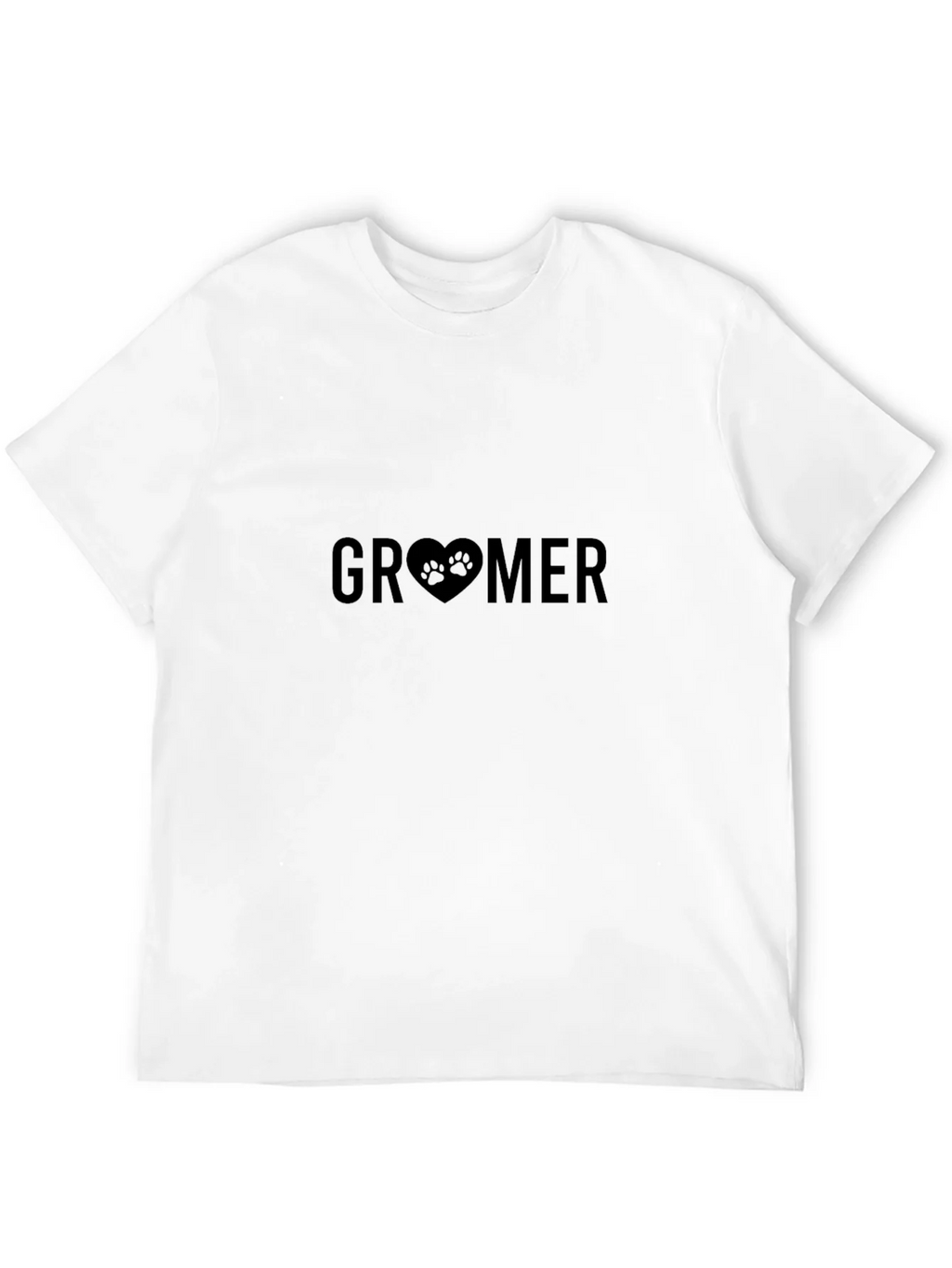 Groomer Paw Print Heart T-Shirt