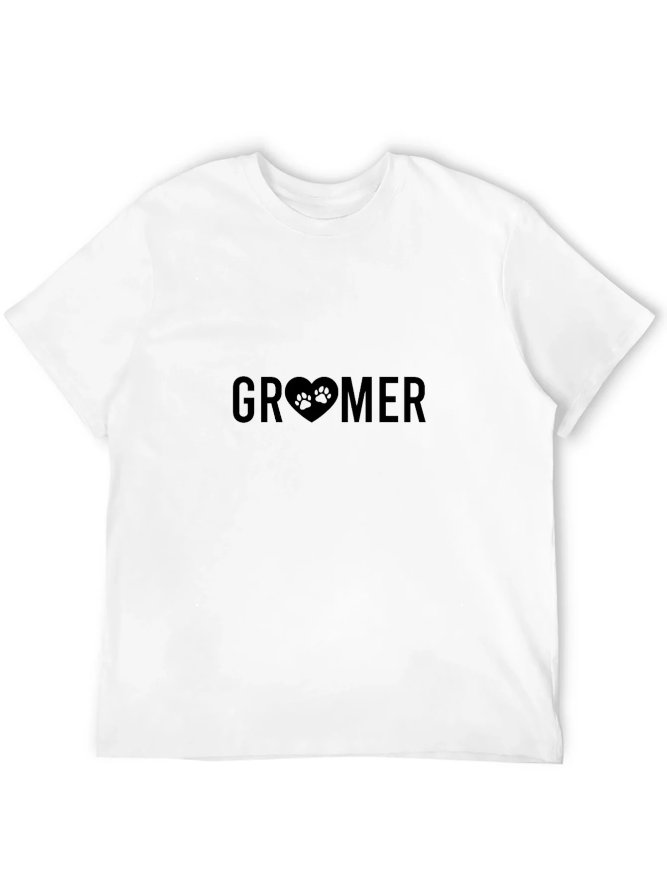 Groomer Paw Print Heart T-Shirt