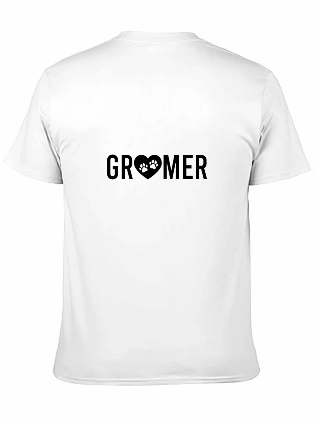 Groomer Paw Print Heart T-Shirt
