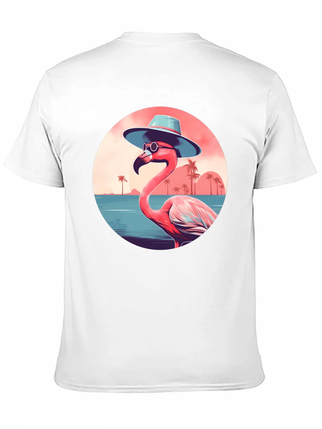 Tropical Flamingo Graphic Tee - Summer Vibes