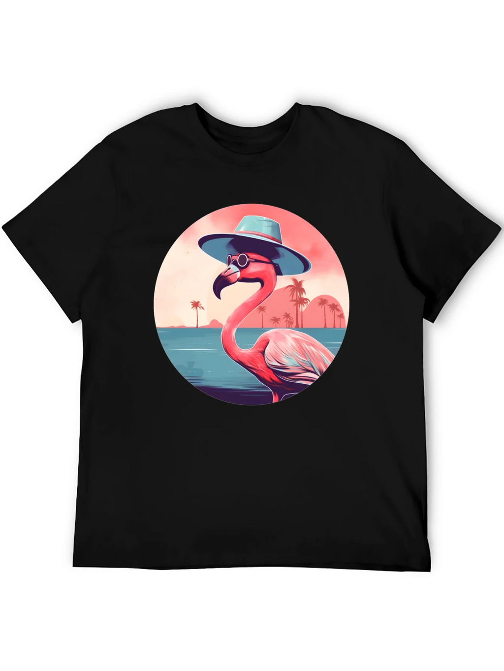 Tropical Flamingo Graphic Tee - Summer Vibes