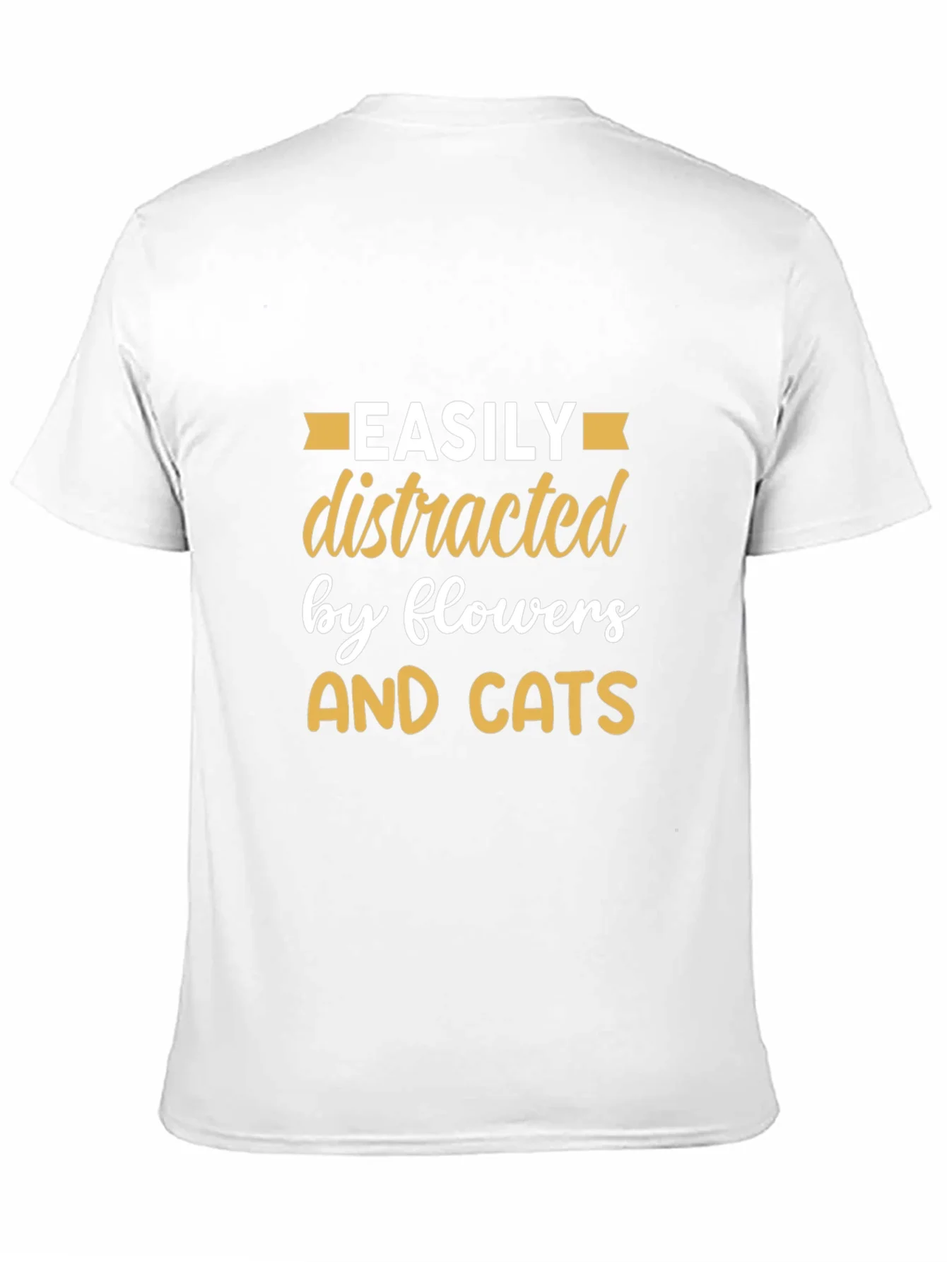 Easily Distracted By Flowers & Cats T-Shirt