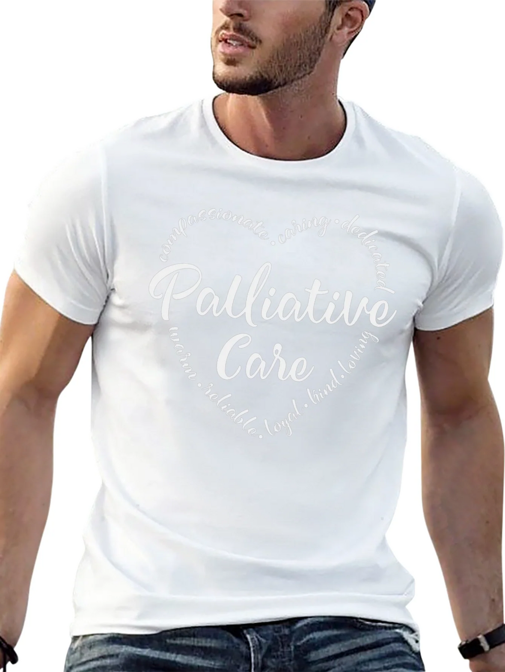 Palliative Care Heart Graphic Tee - Black